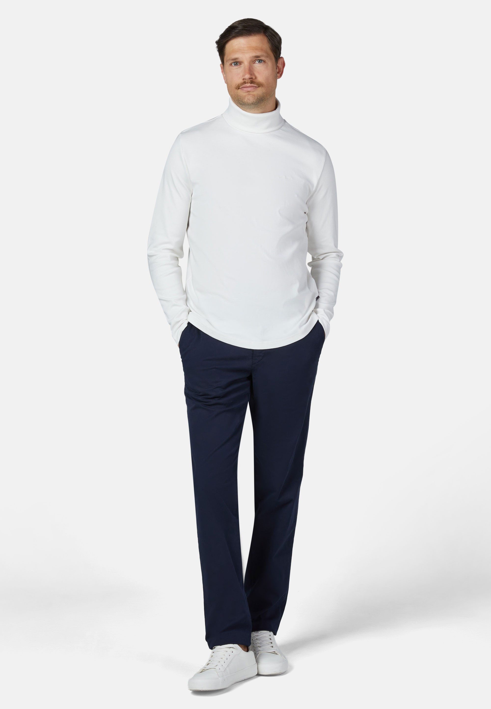 HECHTER PARIS Strickpullover JERSEY ROLLKRAGEN mit stilvollem Rollkragen