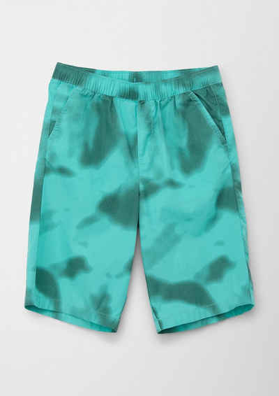 s.Oliver Hose & Shorts Regular: Shorts mit Allover-Print Garment Dye
