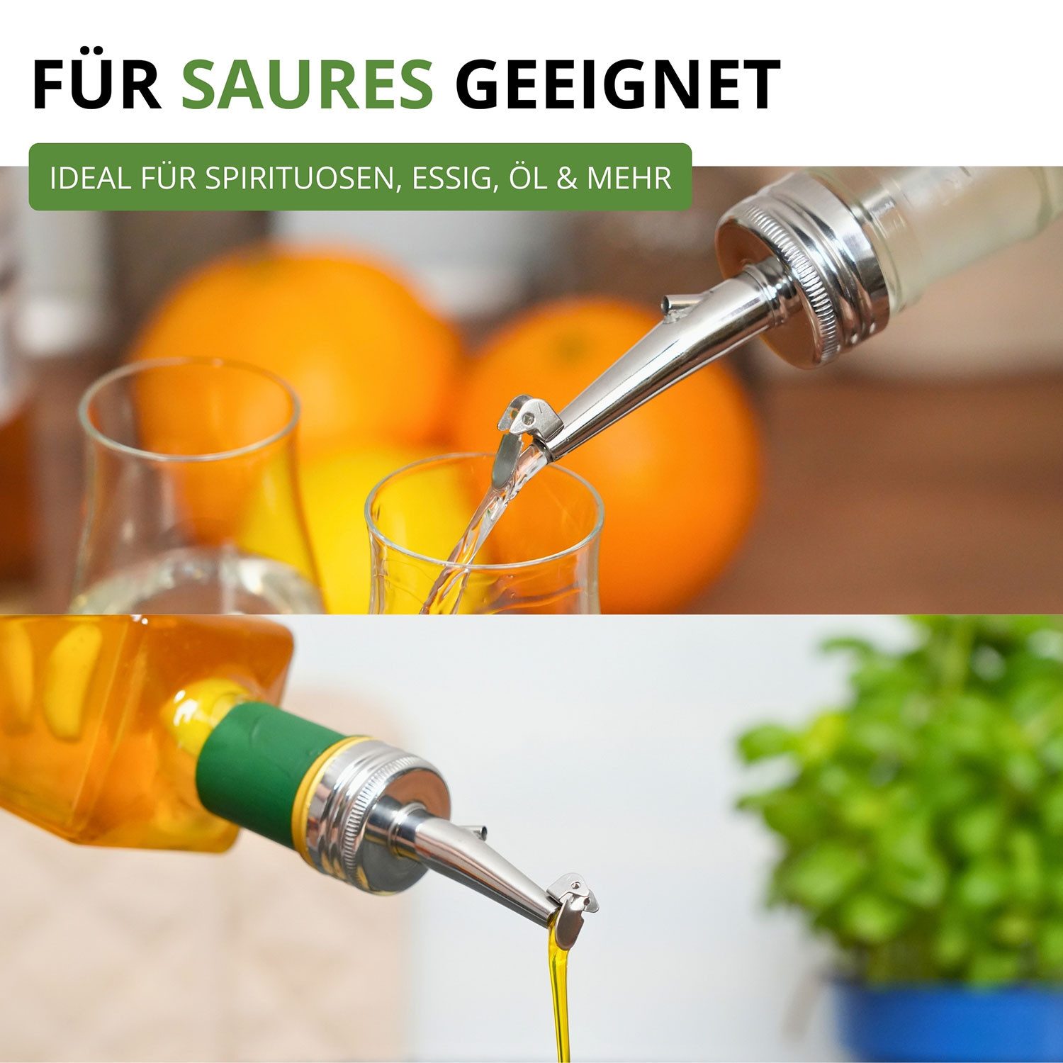 WESTMARK Flaschenausgießer 2 Stk., für Flaschen mit Schraubgewinde, Ø 28 mm, mit Kläppchen