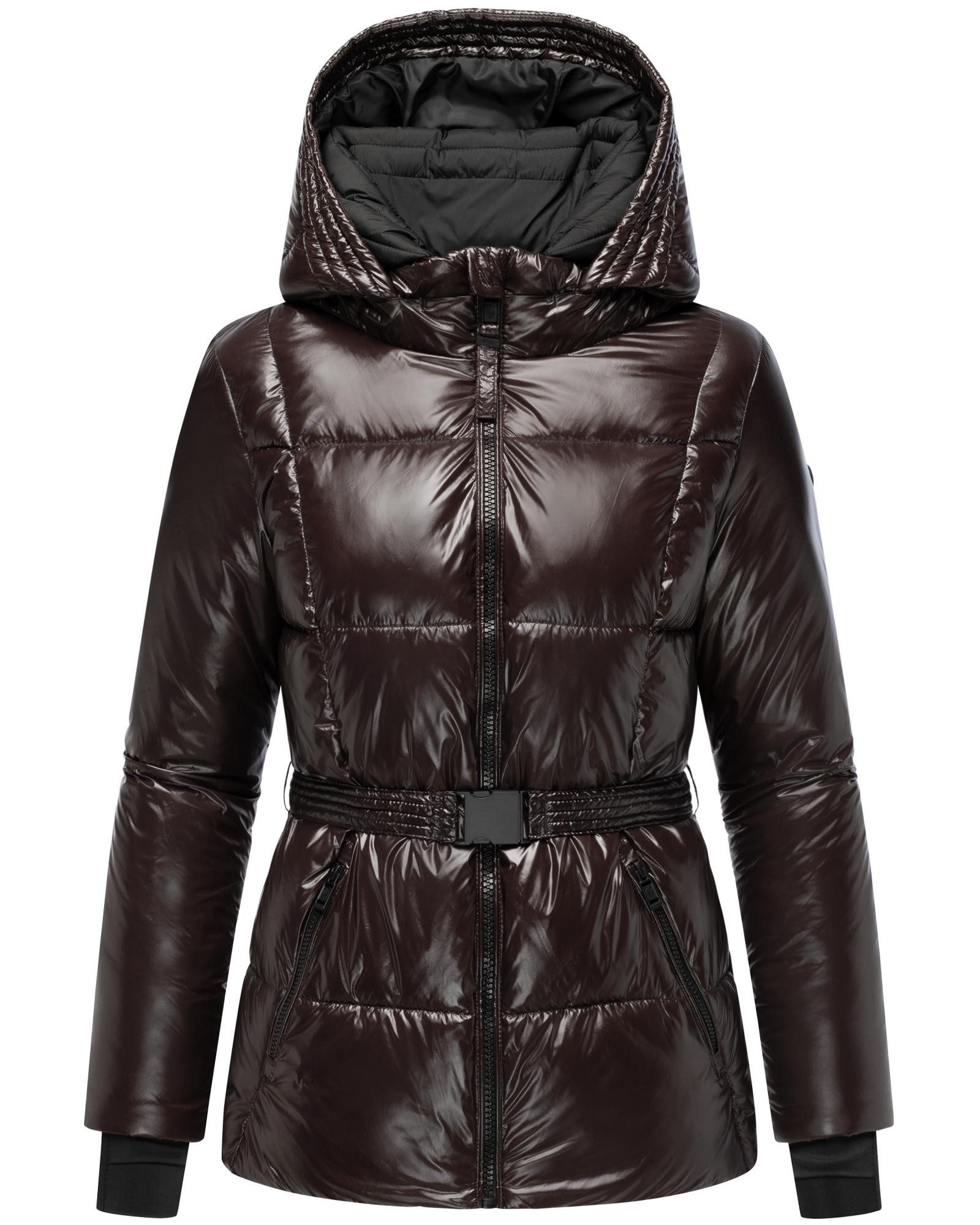 Navahoo Steppjacke Eisglanz 14 Glänzende Damen Winterjacke mit Taillengürte günstig online kaufen