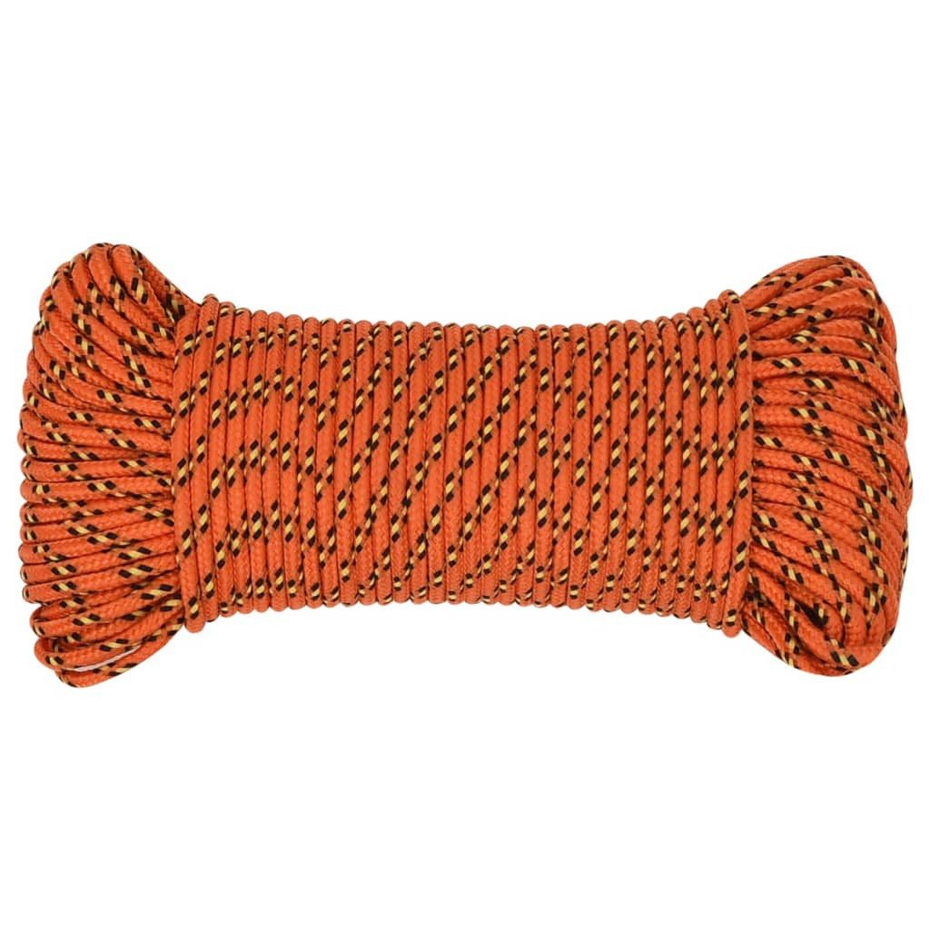 Thumbnail - vidaXL Bootsseil Orange 4 mm 25 m Polypropylen Seil (1-tlg)