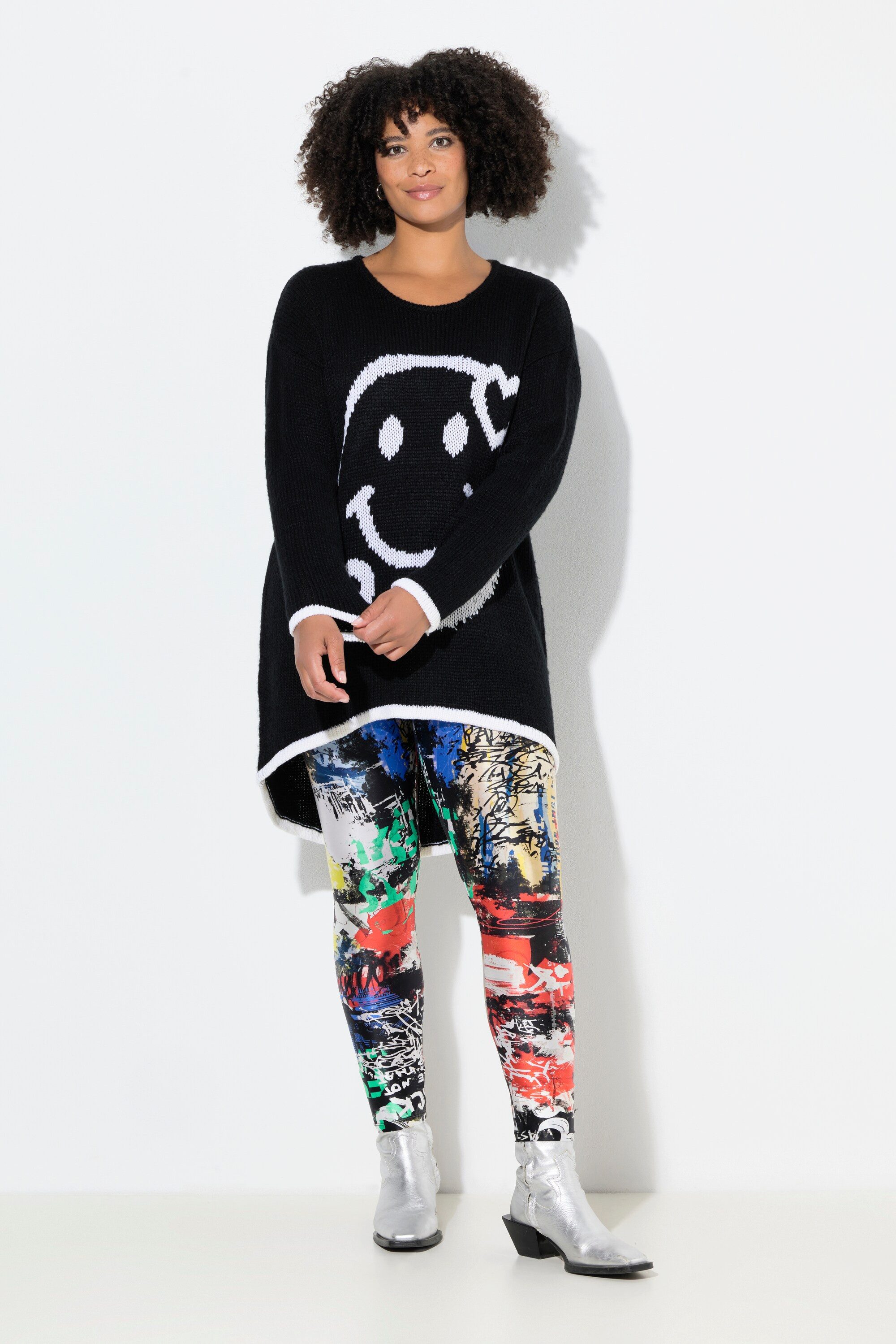 Angel of Style Strickpullover Pullover A-Linie Smiley Saum hinten länger günstig online kaufen