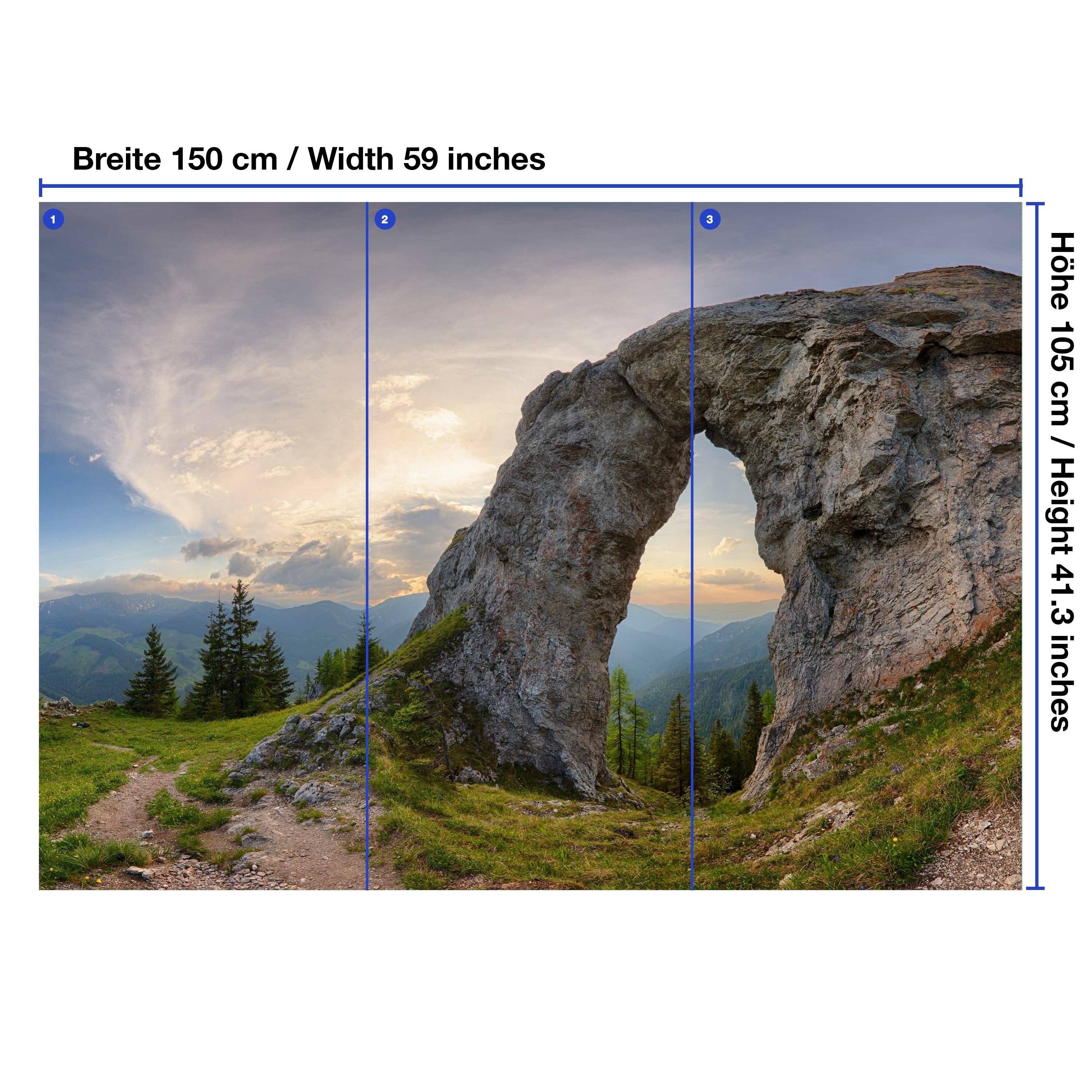 Wandtapete, glatt, Landschaft, Gebirge Motivtapete, Fototapete matt, Berge Vliestapete wandmotiv24