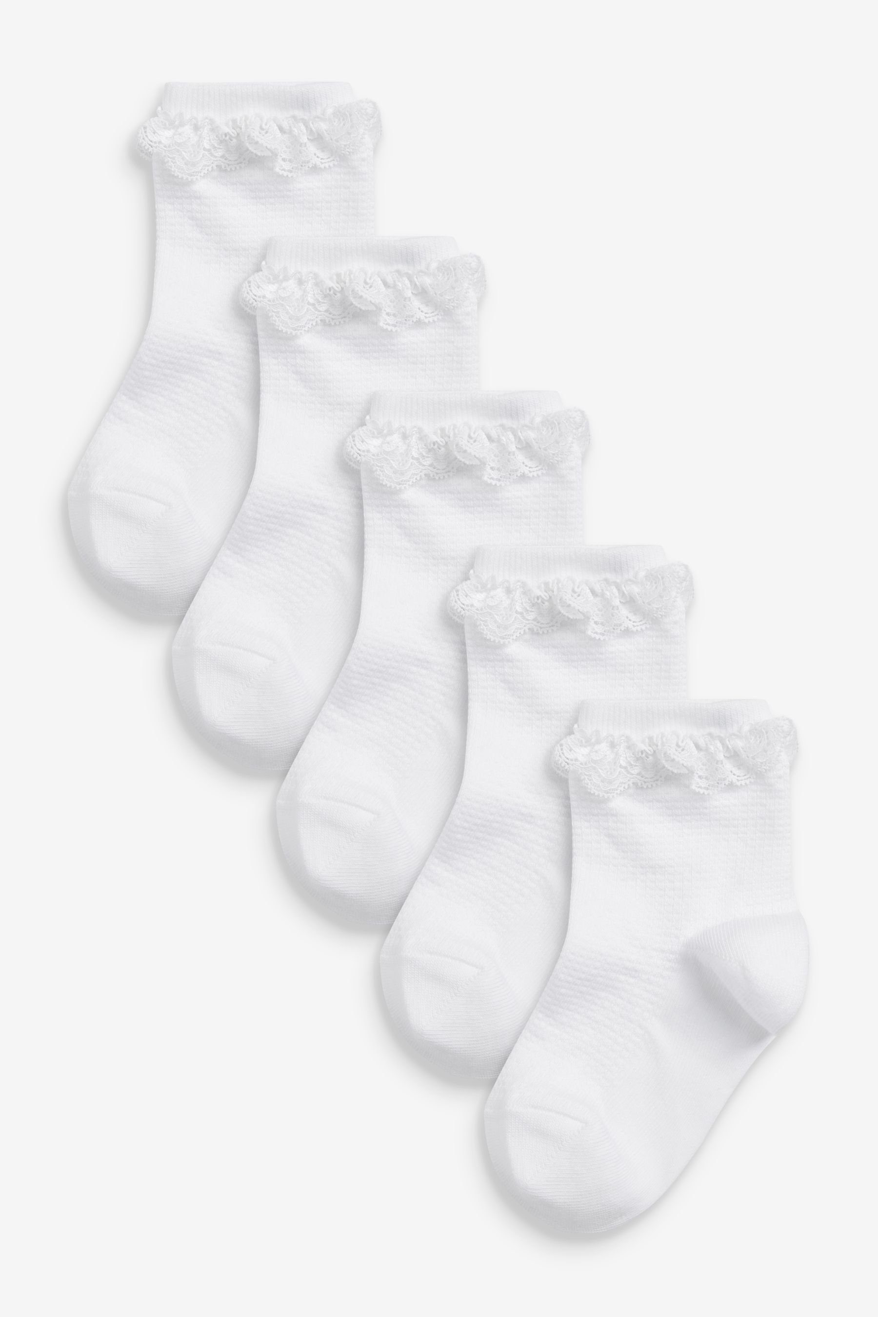Kurzsocken Söckchen mit Rüschen, 5er-Pack