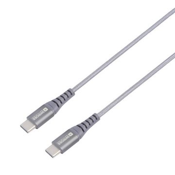 SKROSS USB Lade- und Synchronisationskabel USB-C® to USB-Kabel, Rund, Flexibel, Stoff-Ummantelung