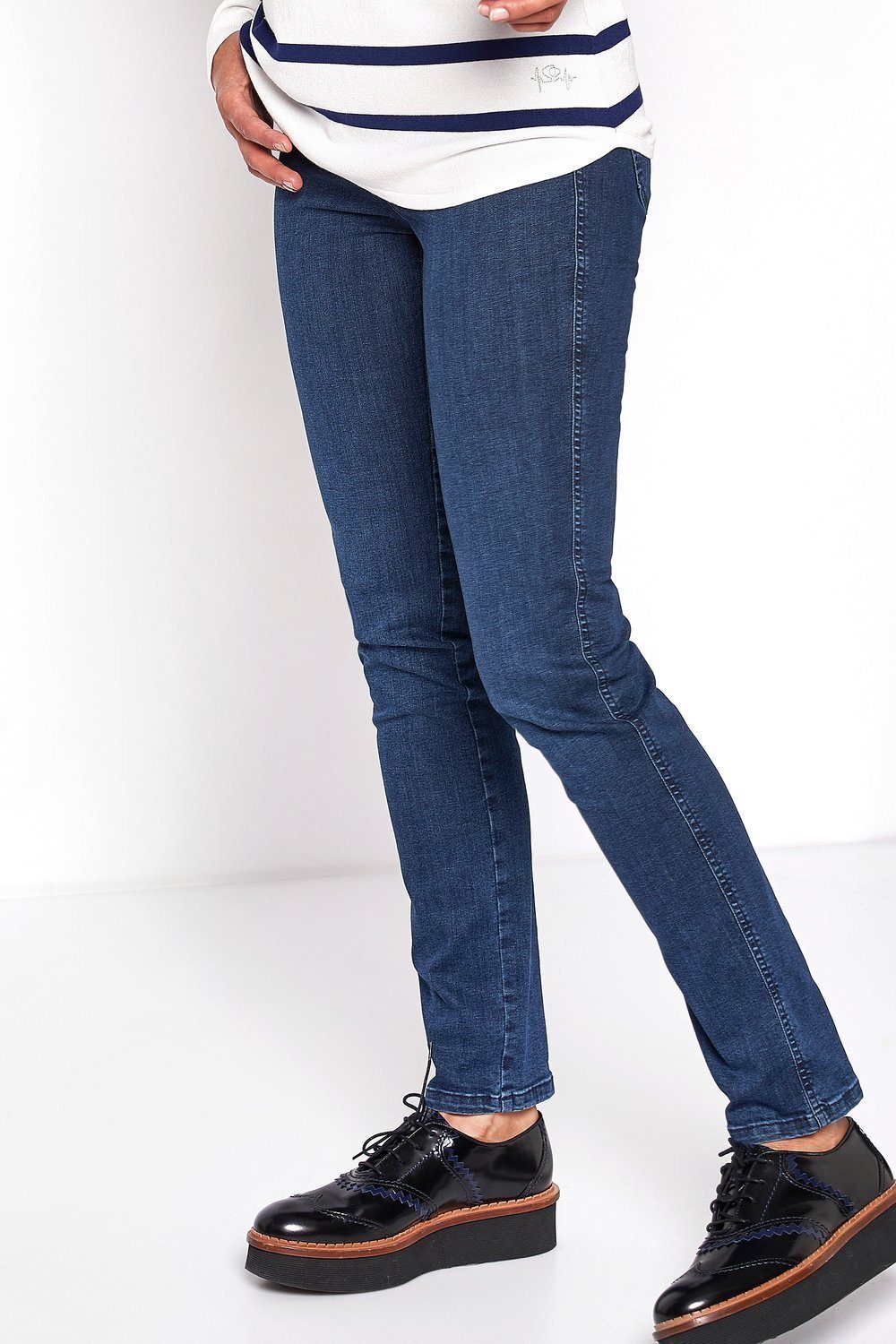TONI 5-Pocket-Jeans be loved mit hoher Leibhöhe dunkelblau - 582