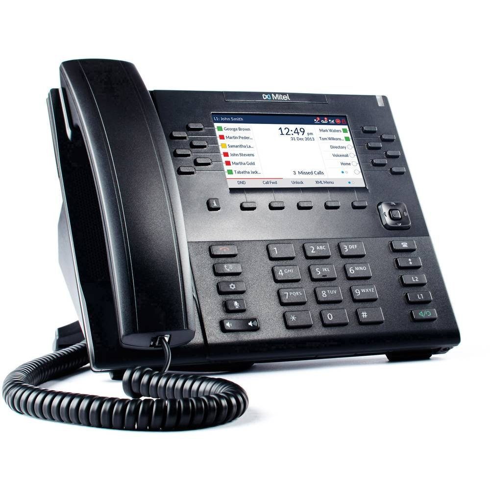 6869i Telefon SIP Mitel Telefon - schwarz Telefon schnurgebundenes - Kabelgebundenes