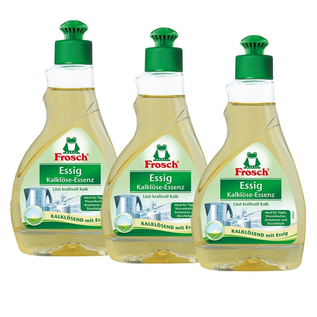 FROSCH 3x Frosch Essig Kalklöse-Essenz 300 ml Allzweckreiniger