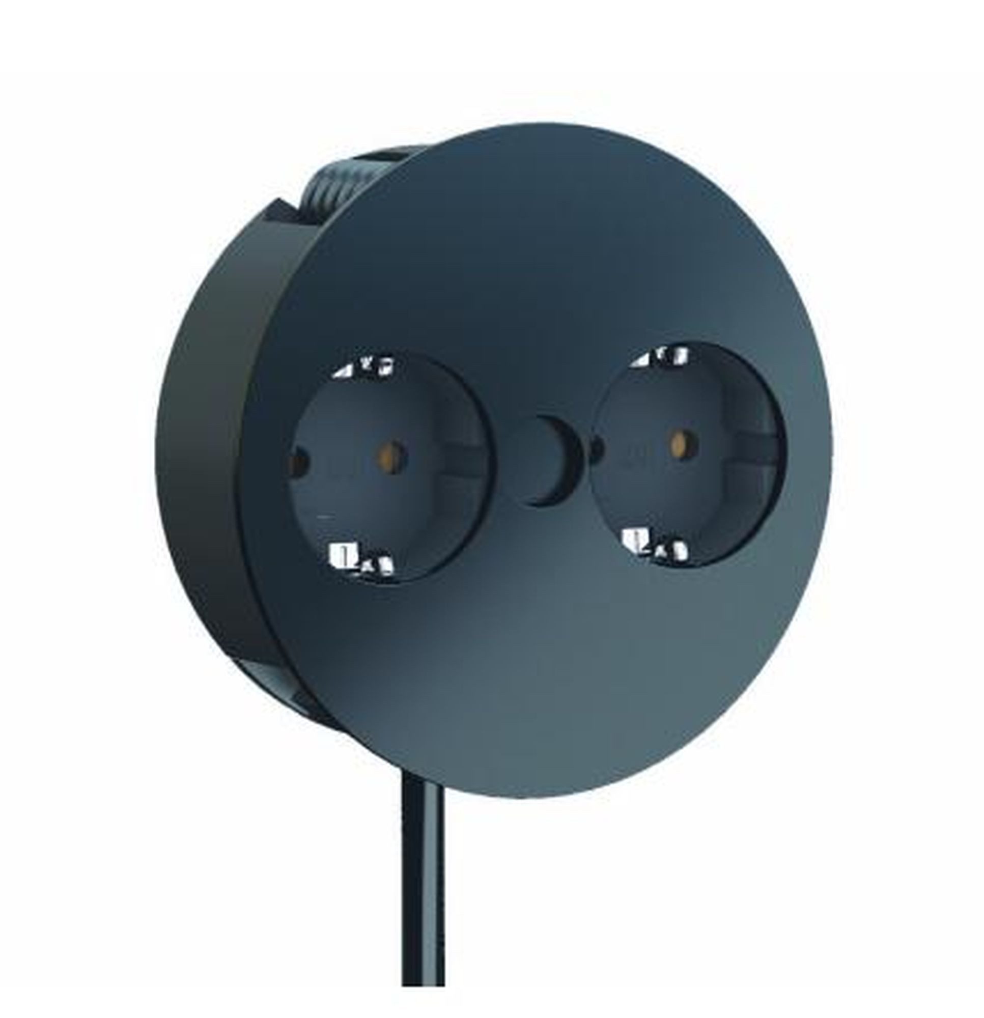 Bachmann GmbH Einbausteckdose Twist, 2-fach Küchensteckdose, Einbau über Schublade Einbau-Tischsteckdose