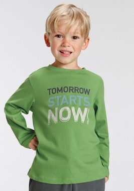 KIDSWORLD Shirt & Hose TOMORROW STARTS NOW (Set, 2-tlg., LA-Shirt & Jogginghose), Spruch