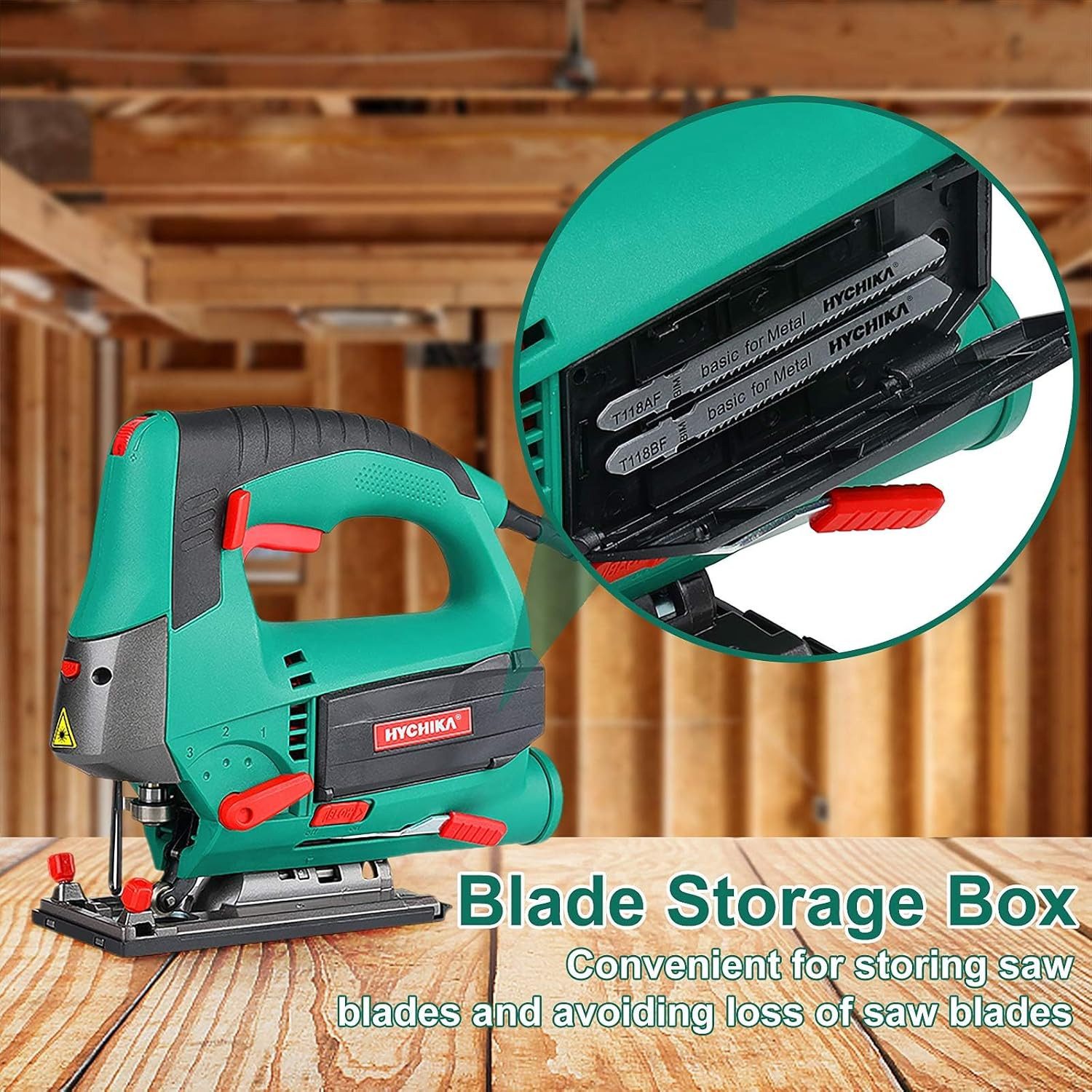 HYCHIKA Stichsäge Hychika Electric Jigsaw,800 W Max Wood Cutting Depth 110 mm