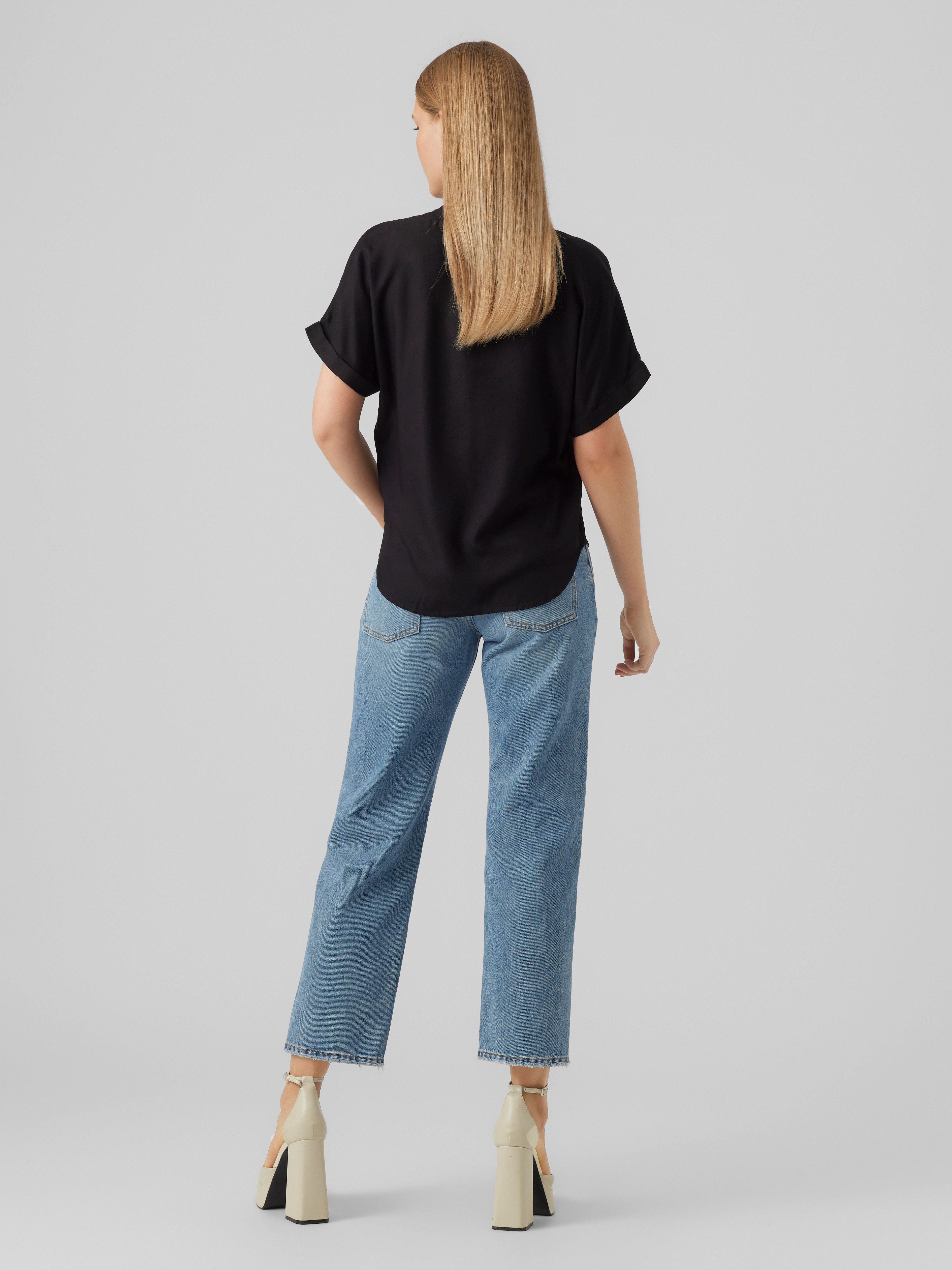 Vero Moda Shirtbluse VMBEAUTY SS TOP GA NOOS Viskose, regular fit – Bild 5 von 5
