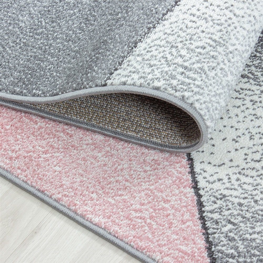 Designteppich Giantore, modern, 7 mm Pink Florhöhe rechteck