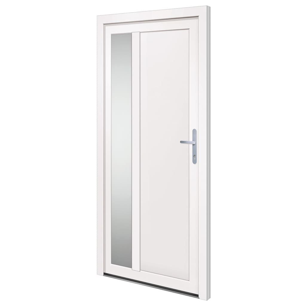 vidaXL Haustür Haustür Weiß 98x200 cm PVC (1-St)