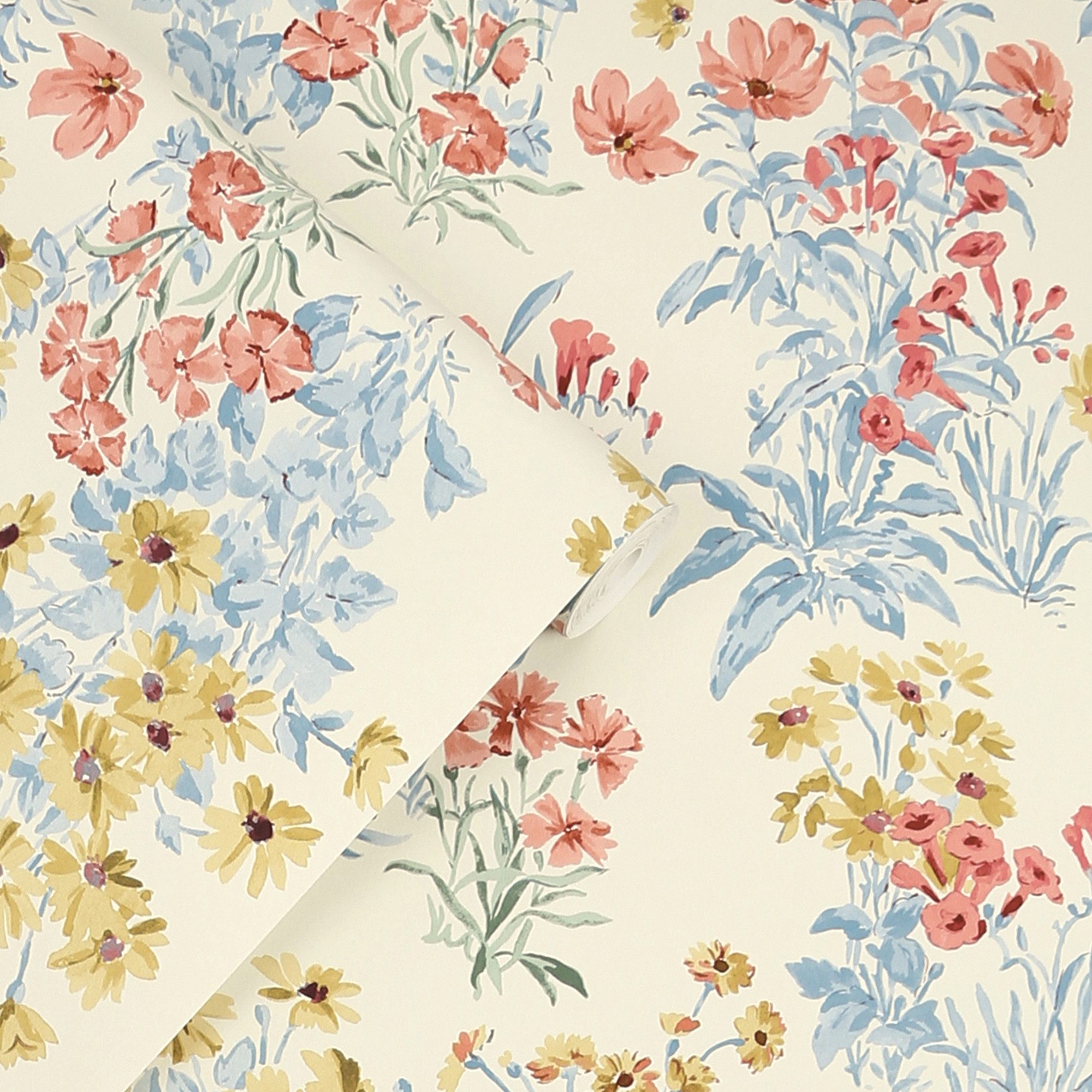 LAURA ASHLEY Vliestapete Megan, glatt, geblümt, (1 St), 10mx52cm (ca. 5m2)