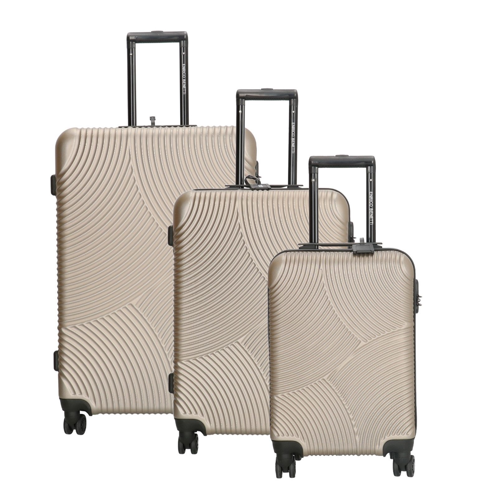 HTI-Living Kofferset Kofferset 3-teilig Hartschalenkoffer, 4 Rollen, (Set, 3 tlg., 3 Hartschalenkoffer), mit Rollen Teleskopgriff Zahlenschloss