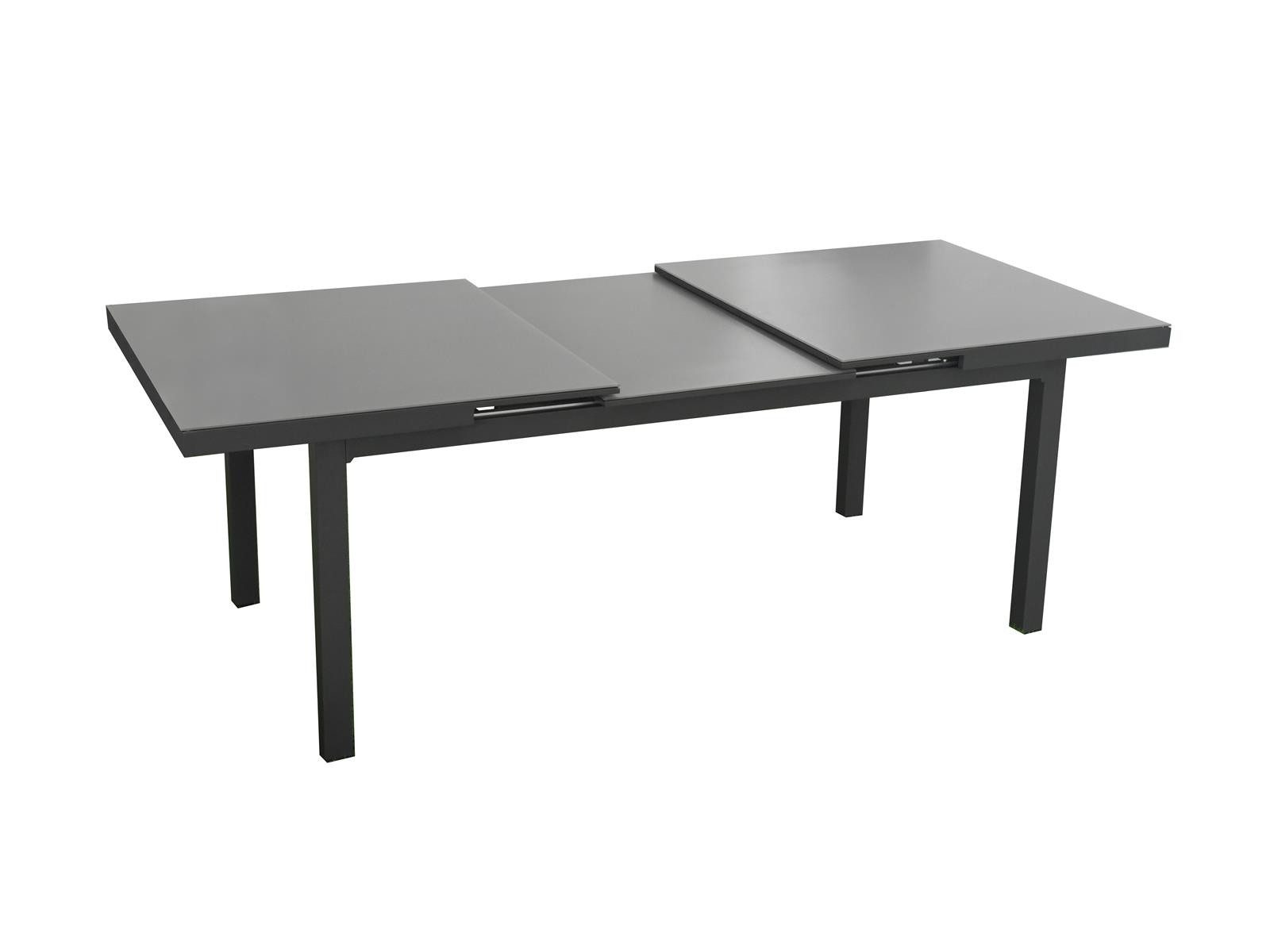 bellavista - Home&Garden® Gartentisch »Boston 3« Gartenmöbel Set ausziehbar Sitzgruppe Outdoor Garnitur (Set, 7-St., 1x Tisch, 6x Hochlehner Gartenstühle), Aluminium, für 6 Personen, Ausziehtisch, wetterfest - Garten, Terrasse
