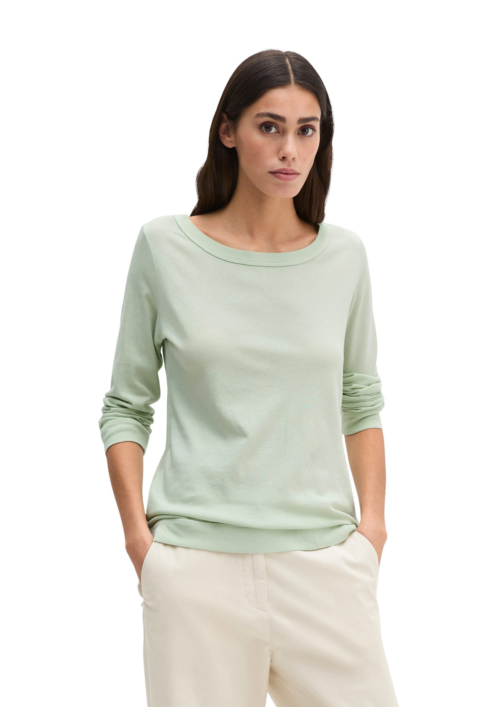 Marc O'Polo Langarmshirt aus weichem Baumwoll-Single-Jersey