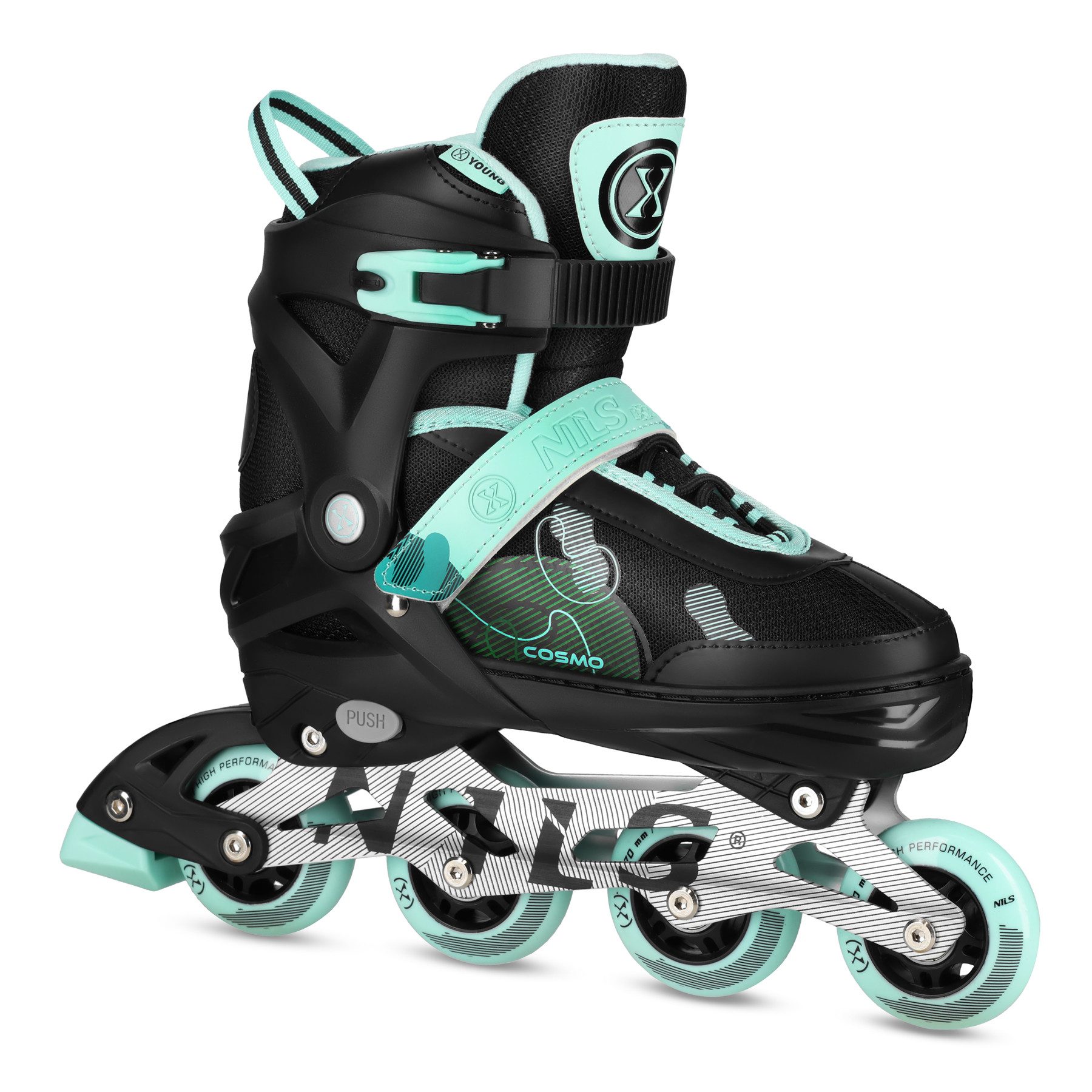 Inlineskates Inliner verstellbare Inline Skates COSMO grün Größe 34-41