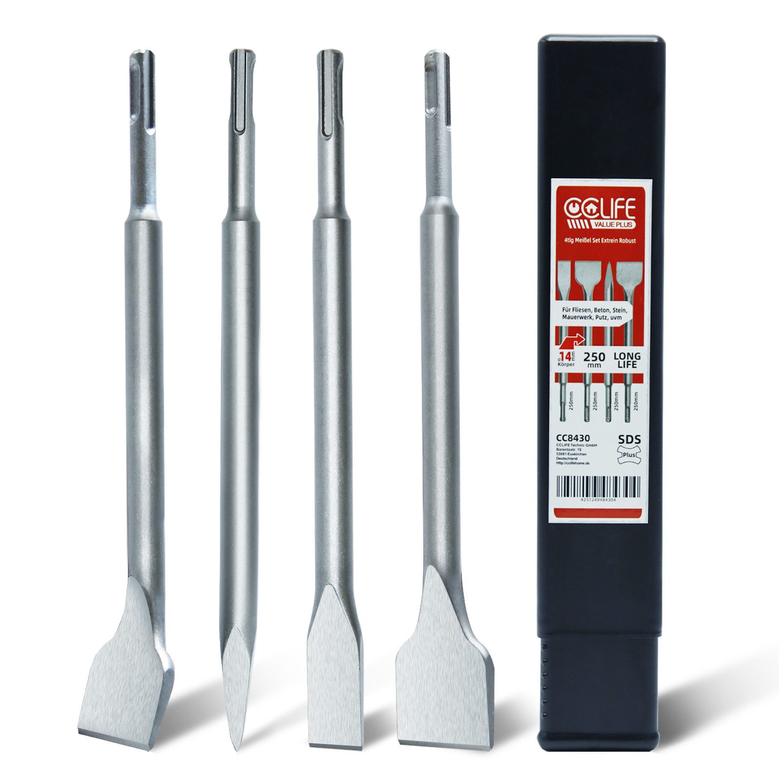 CCLIFE Flachmeißel SDS Plus Зубило Fliesenmeißel Spachtelmeißel SDS plus