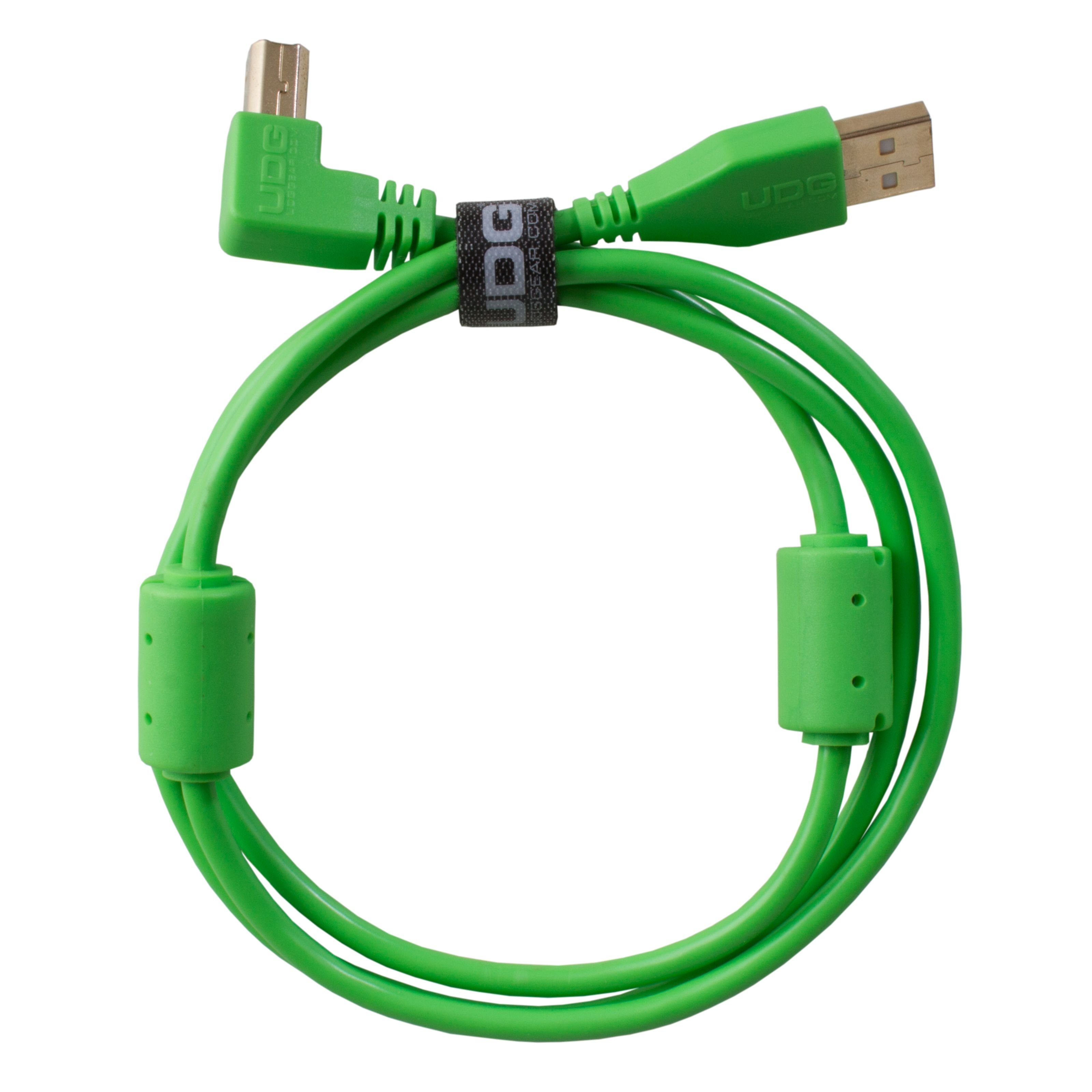 UDG Audio-Kabel, Ultimate Audio Cable USB 2.0 A-B Green Angled 2m (U95005GR) - Kabel