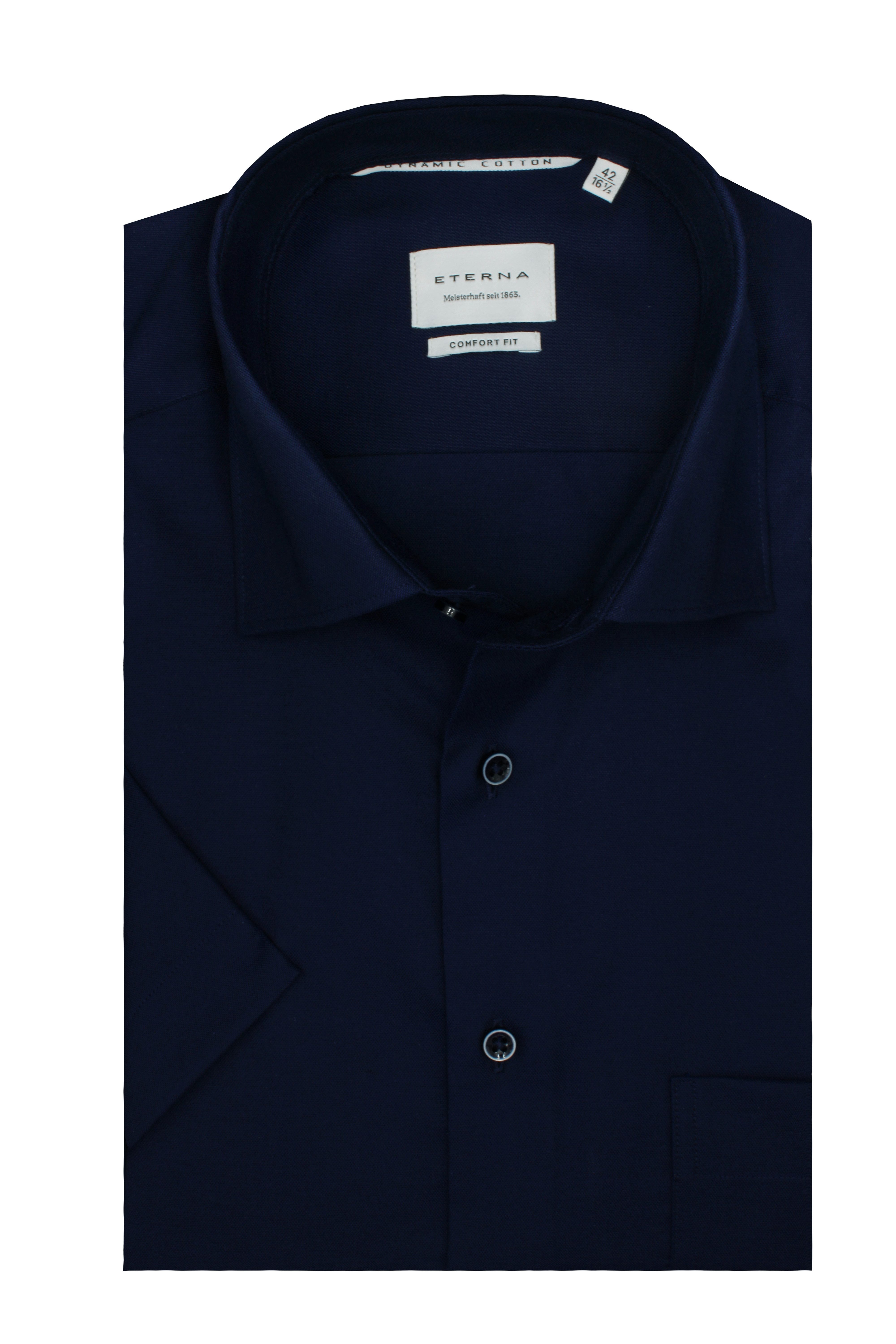 Eterna Kurzarmhemd Comfort Fit, Dunkelblau, 100 günstig online kaufen