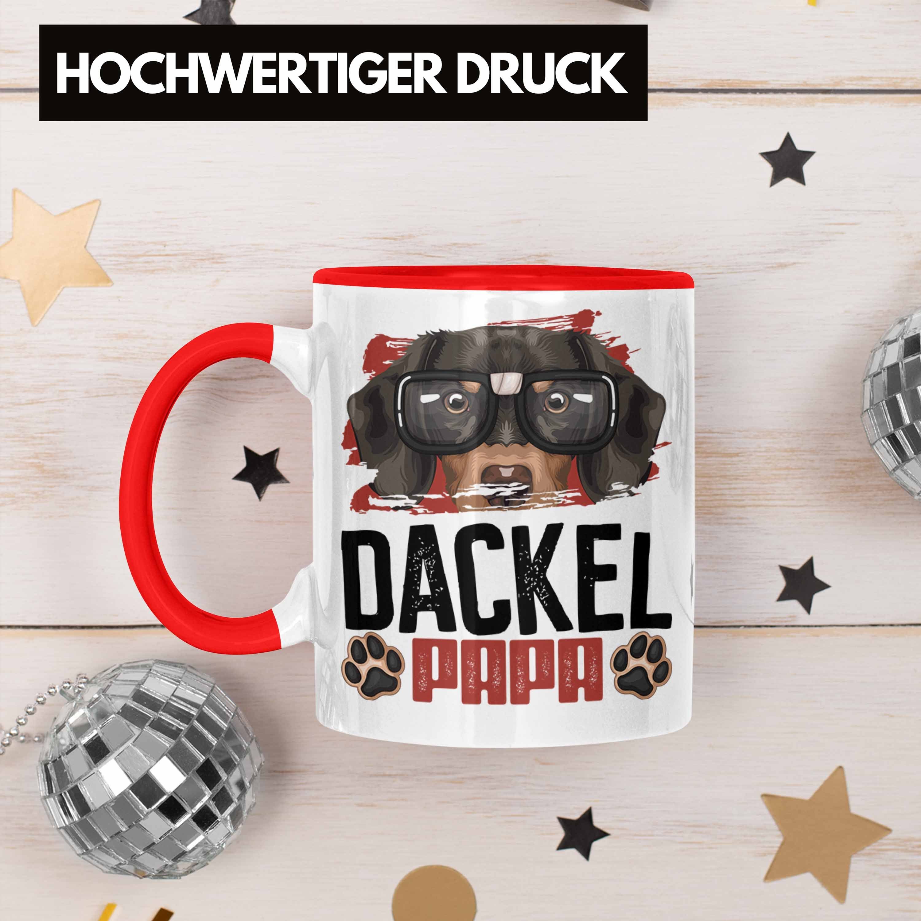 Tasse Spruch Rot Lustiger Besitzer Tasse Papa Dacke Geschenkidee Geschenk Trendation Dackel