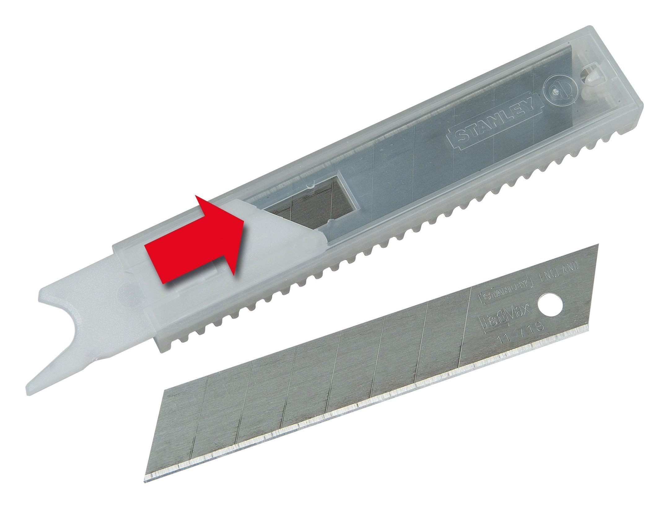 STANLEY Cuttermesser, Klinge: 2.5 cm, Abbrechklinge FatMax im Spender