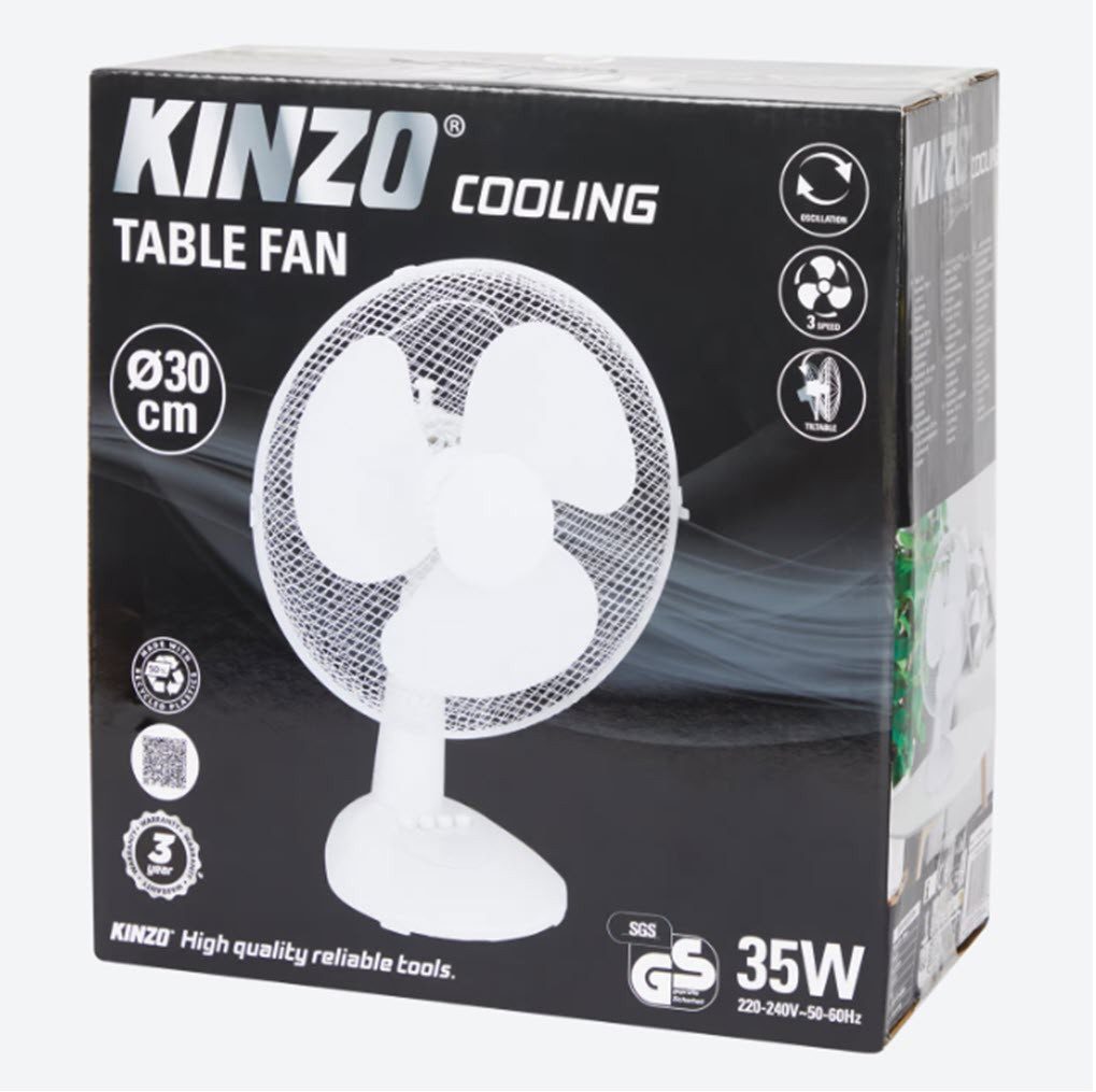 Kinzo Tischturmventilator Tischventilator 30 cm 3 günstig online kaufen