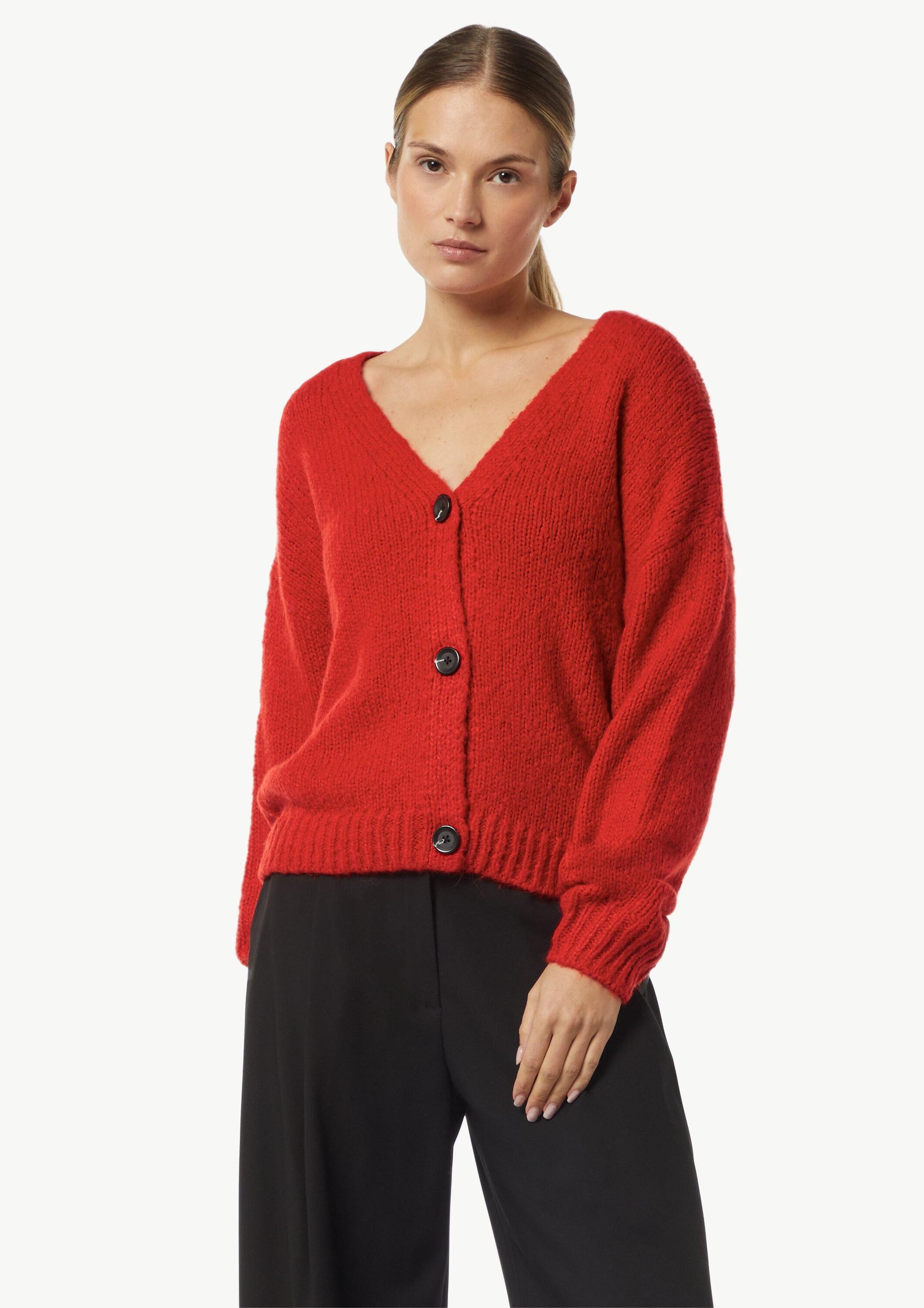 comma Cardigan Strickjacke Weiche Strickjacke aus Alpakamix günstig online kaufen