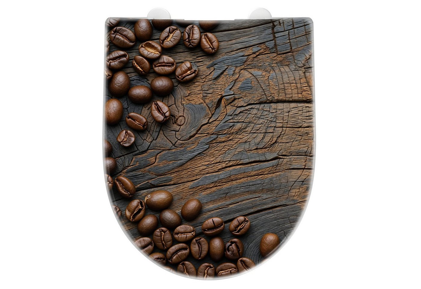 Thumbnail - Primedeco WC-Sitz mit Absenkautomatik Motiv Kaffeebohnenholz (1-St), Absenkautomatik, Soft-Close