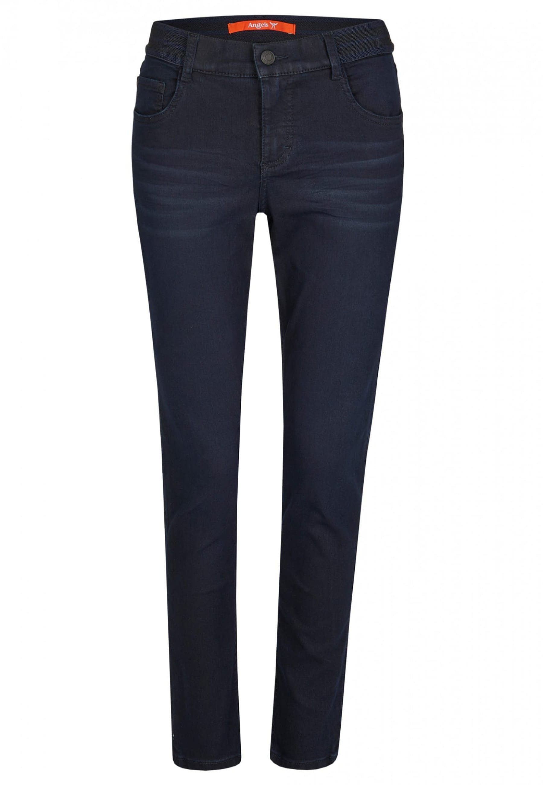 ANGELS Slim-fit-Jeans Jeans One Stretch-bund Mit dunkelblau Size mit Label-Applikationen