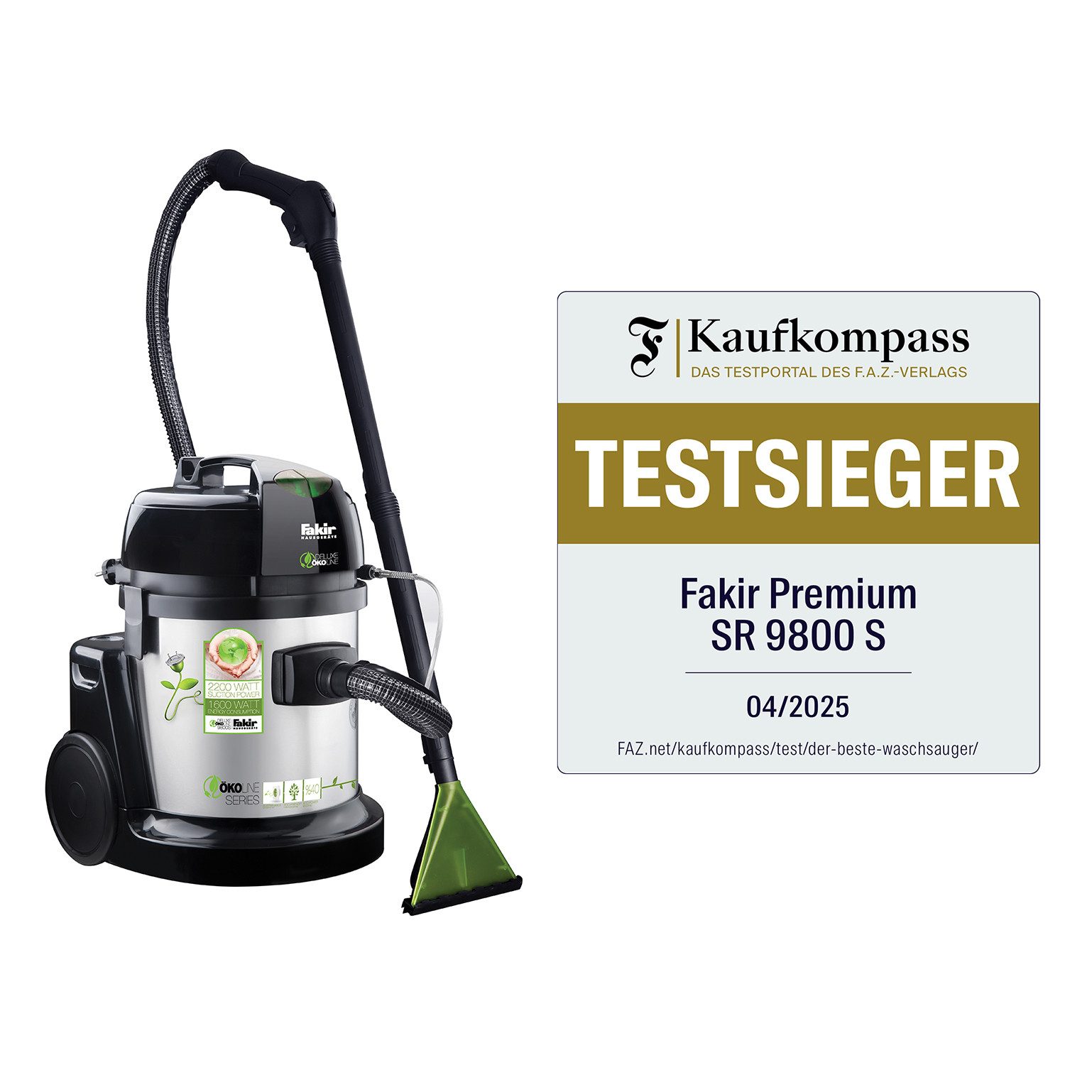 FAKIR Wasch-Sauger FAKIR Kessel-Waschsauger premium SR 9800 S, 1600 W