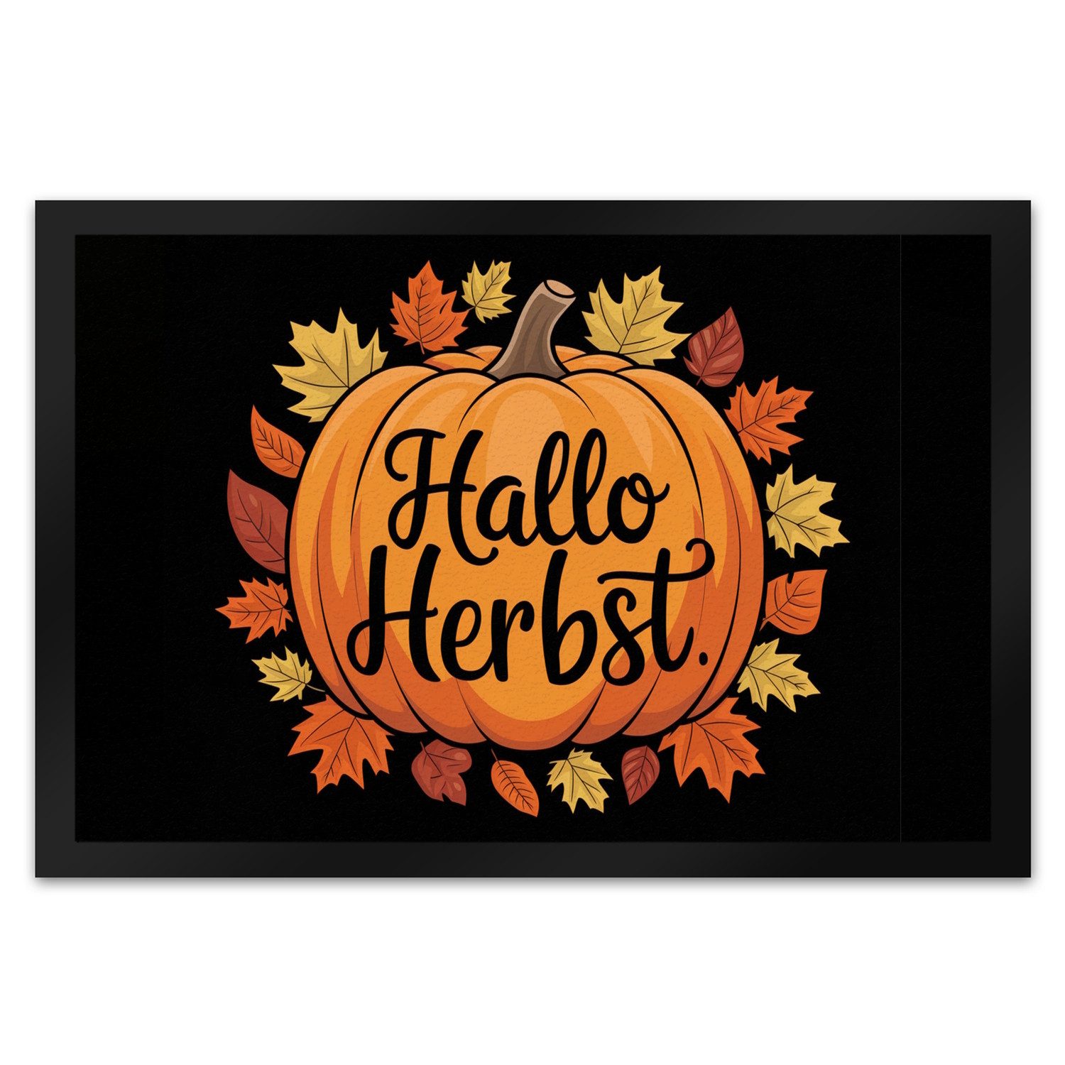 speecheese Fußmatte Hallo Herbst Fußmatte XL in 40x60 cm mit Kürbis und Herbstlaub