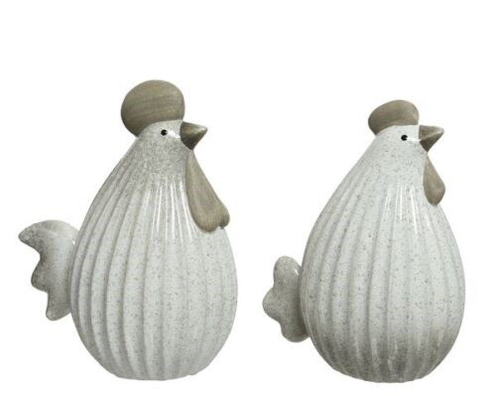 Hahn Ostern Hühner Frühjahr Tierfigur Huhn 2er H:12 Set Kaemingk cm