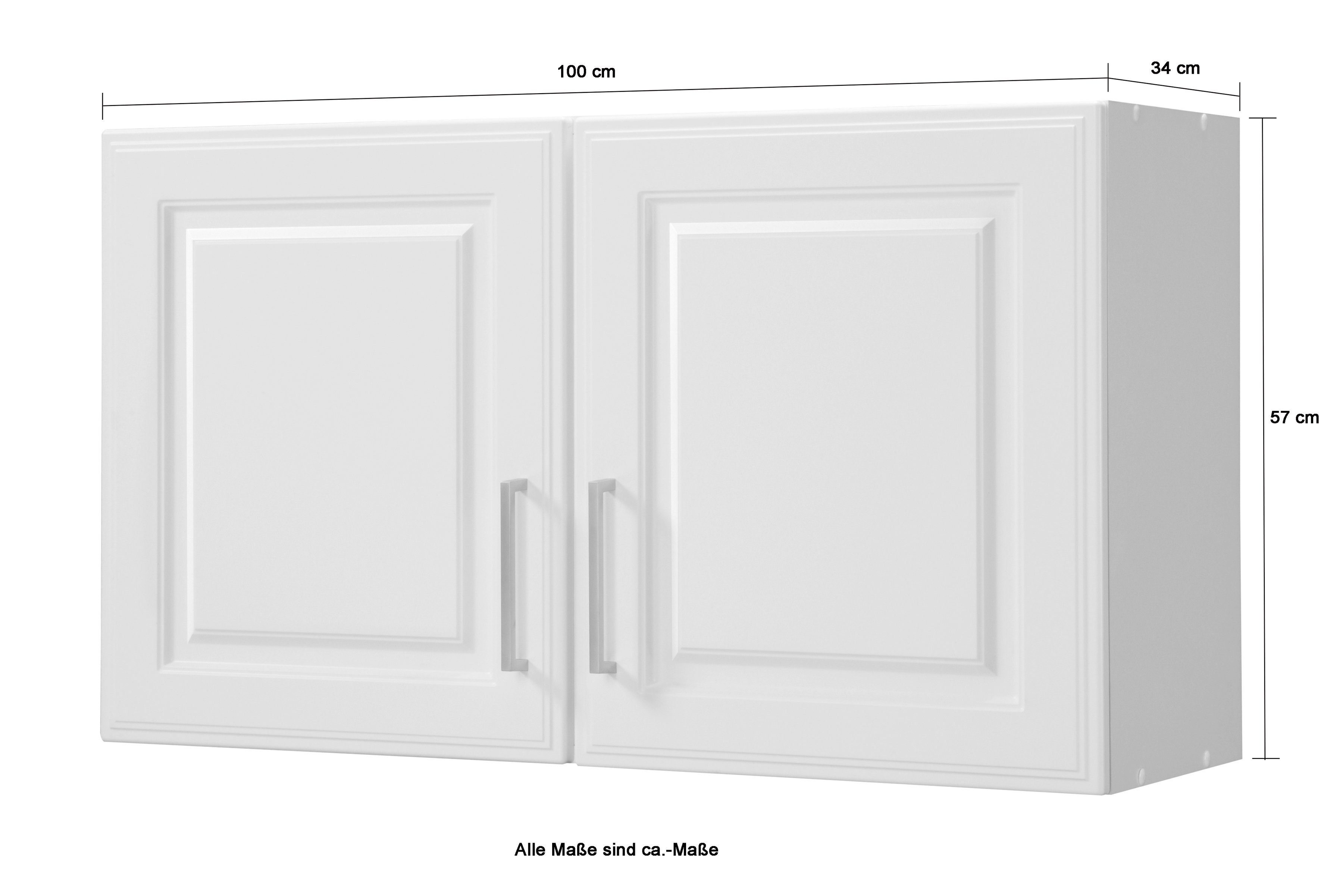 Hängeschrank weiß/weiß MDF-Fronten 100 HELD MÖBEL Stockholm, cm hochwertige Breite