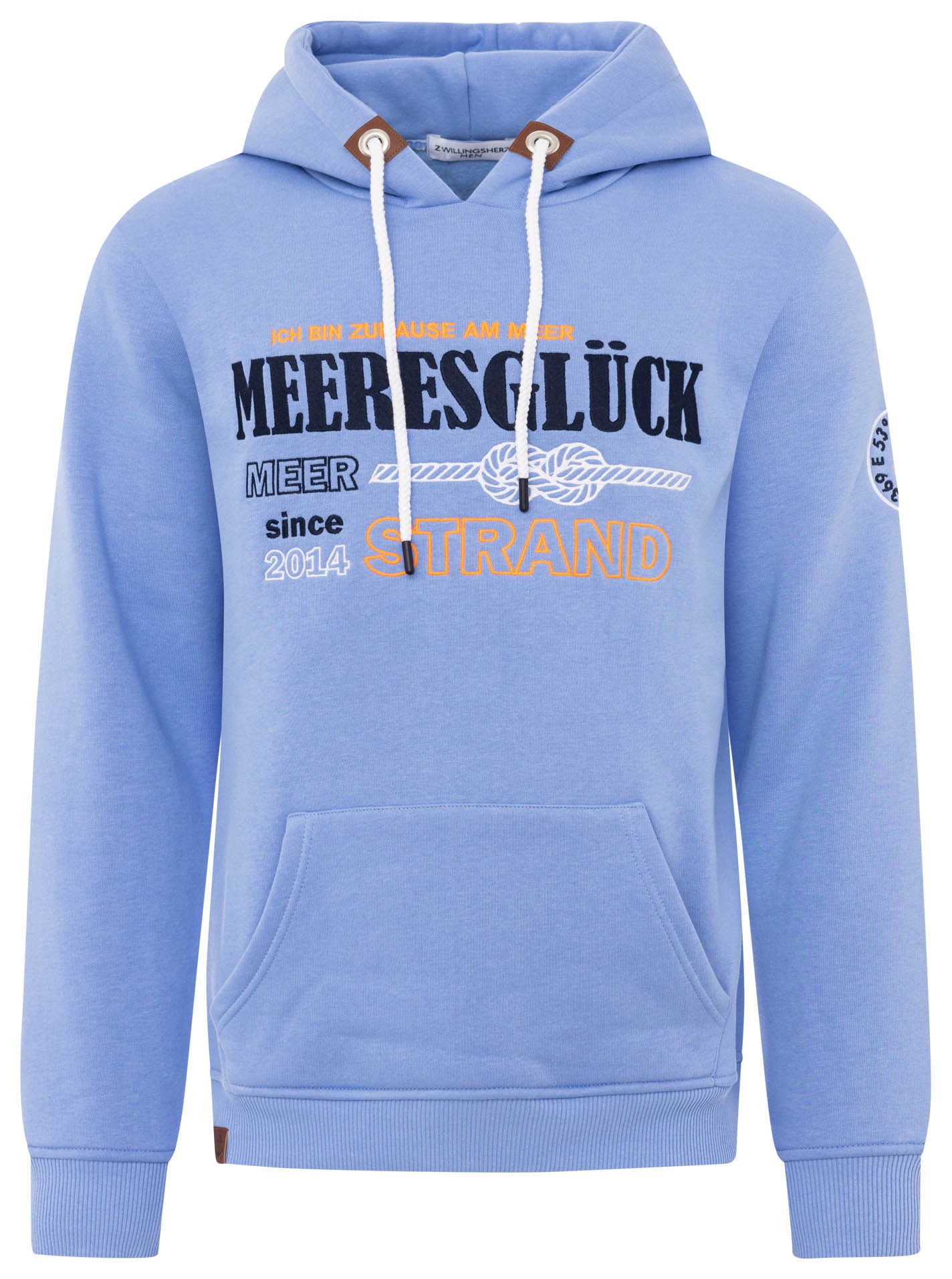 Zwillingsherz Hoodie ""Meeresglück"", mit gesticktem Detail am Ärmel und Ka günstig online kaufen