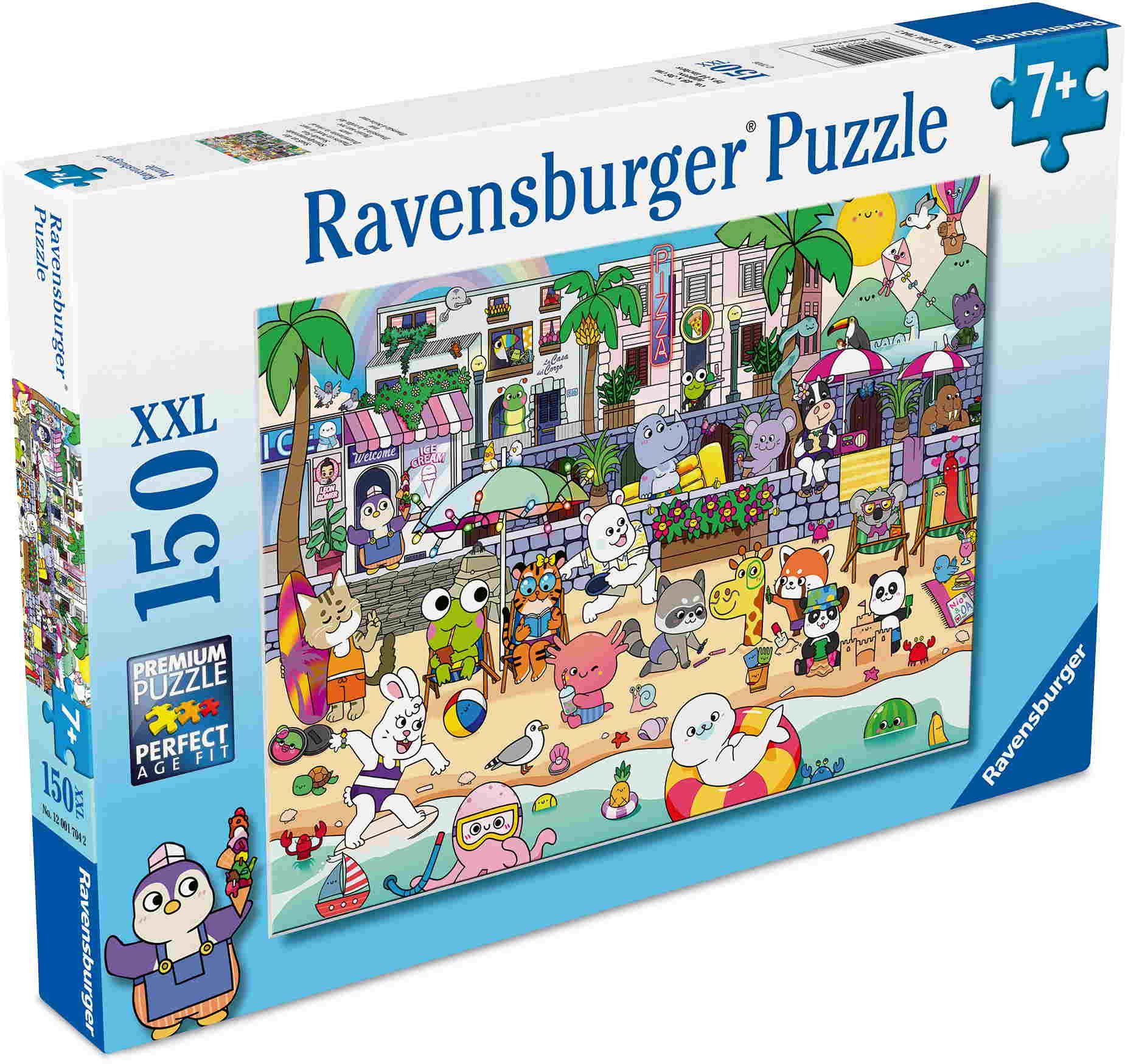 Ravensburger Puzzle 150 Teile Kinder Puzzle XXL Spaß an der Strandpromenade 12001704, Puzzleteile