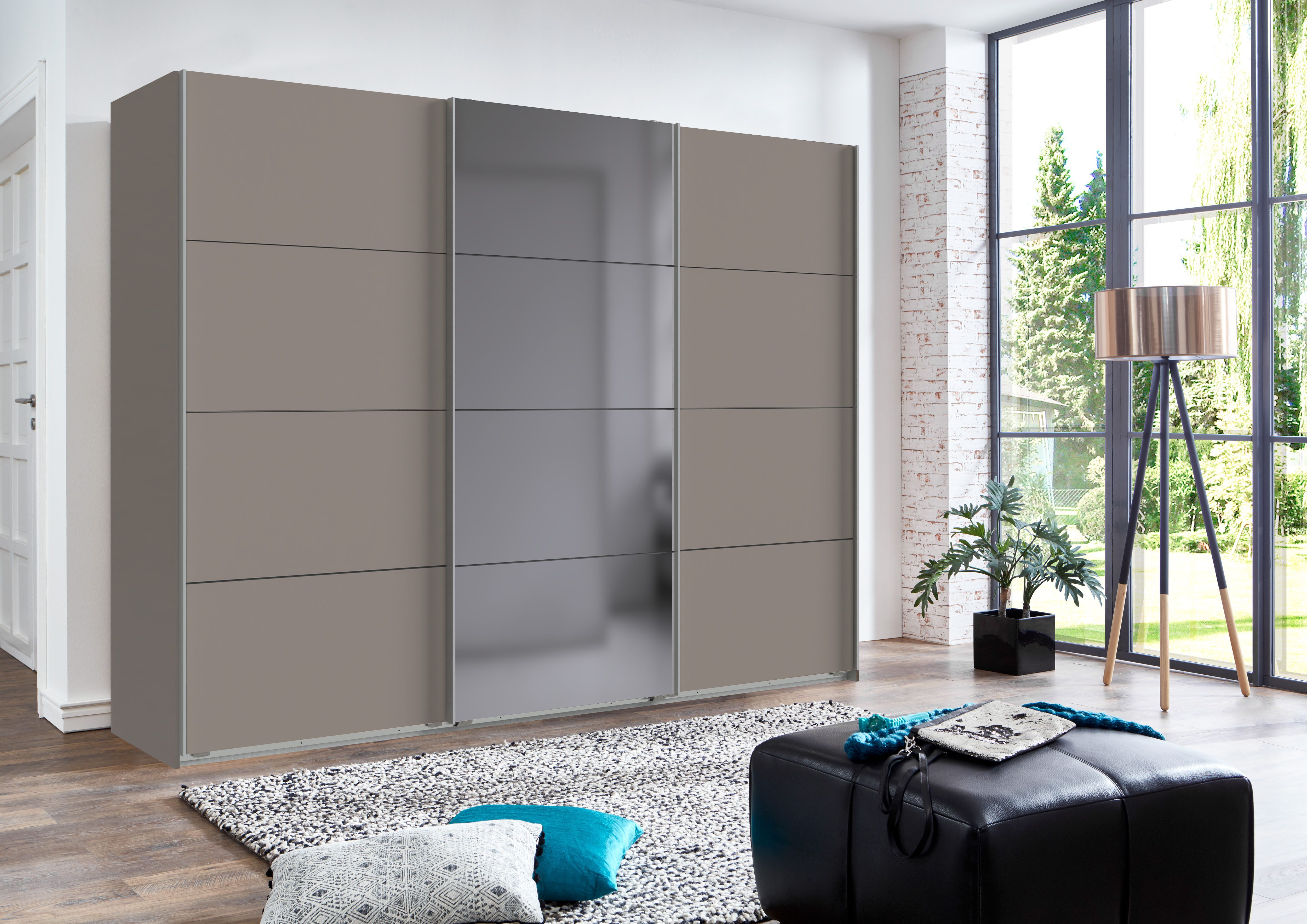 Wimex Schwebetürenschrank Ernie Kleiderschrank mit Spiegel, Made in Germany (Wähle aus verschiedenen Größen deinen perfekten Stauraum) Schlafzimmerschrank in verschiedenen Breiten