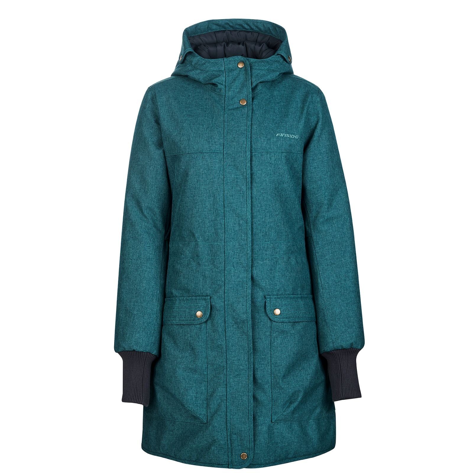 Finside Allwetterjacke Finside Oikku Deep Teal Damen Winterparka 38 Winterparka