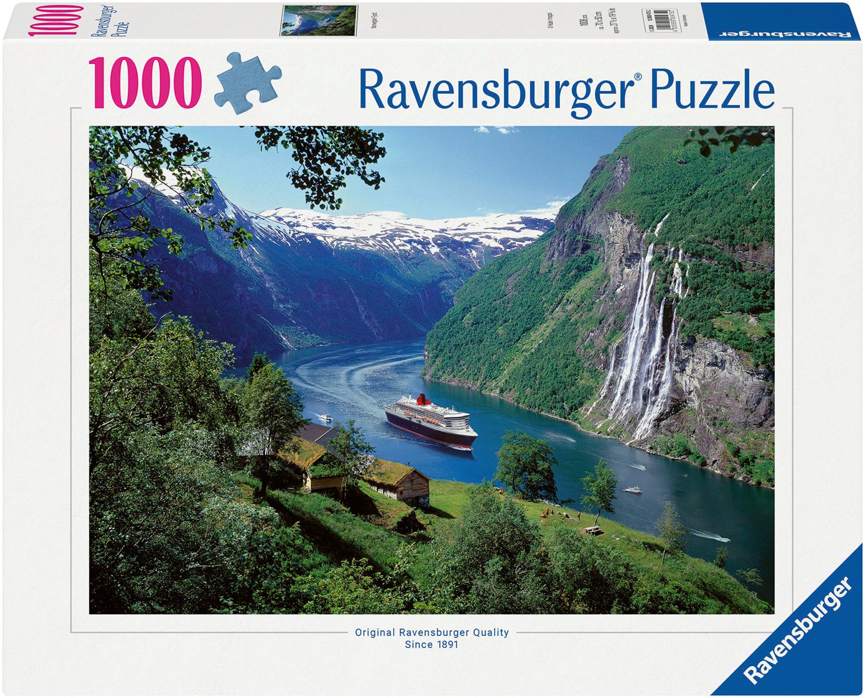 Ravensburger Puzzle Norwegischer Fjord, 1000 Puzzleteile, Made in Germany