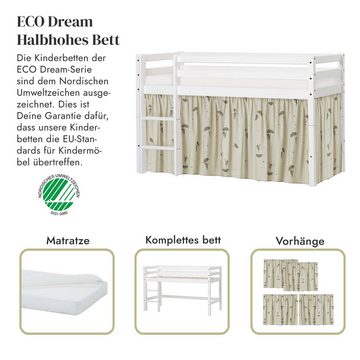 Hoppekids Spielbett ECO Dream, Massivholz, wahlweise in 2 Größen und 4 Farben, Matratze wählbar