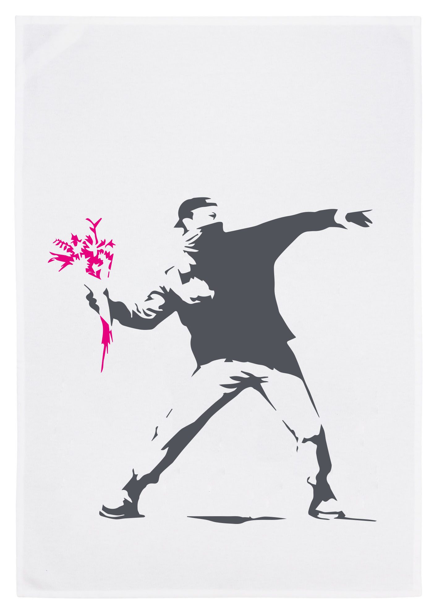 17;30 Hamburg Geschirrtuch Streetart Flower Thrower, (1-tlg)