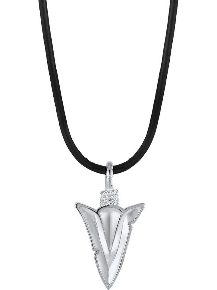 Kuzzoi Kette mit Anhänger Pfeil Arrow Spitze Anhänger Echtleder 925 Silber,  Dieses edle Accessoire ist für jeden Anlass