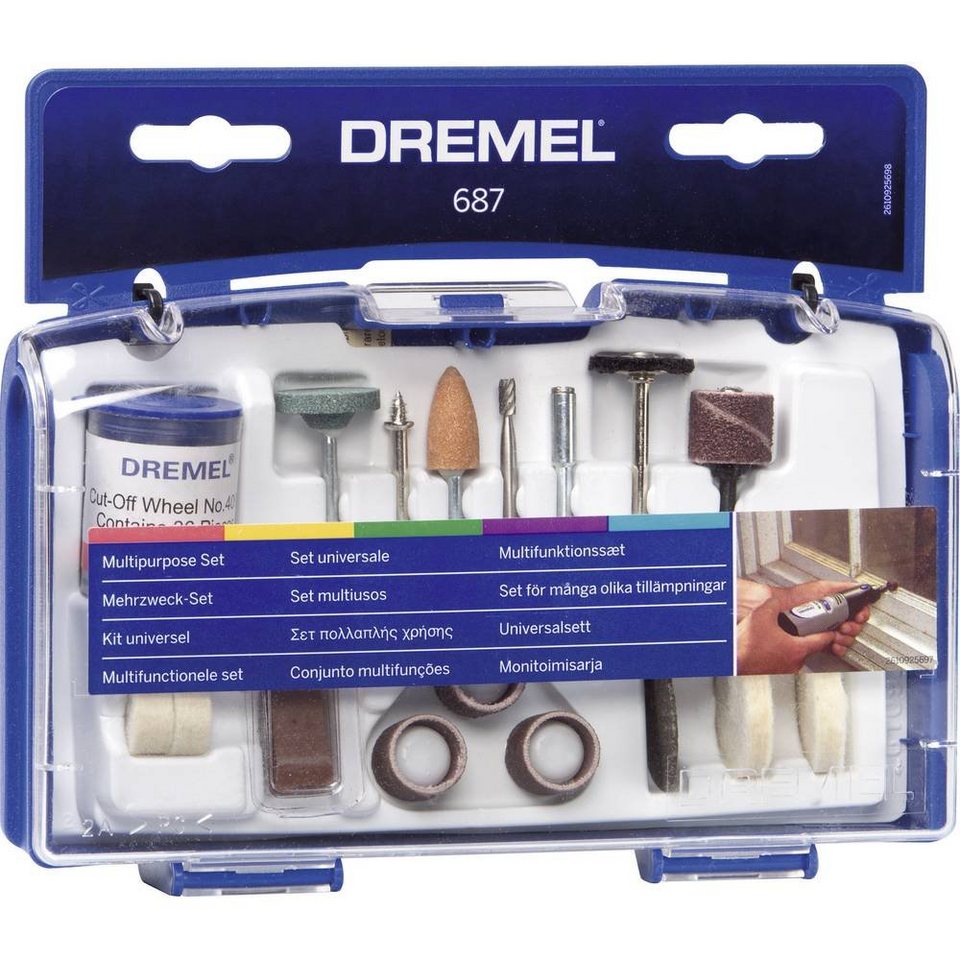 DREMEL Schleifstift Mehrzweck-Set, Die Dremel Quick-Start-Broschüre  erläutert die mitgelieferten Zubehörteile