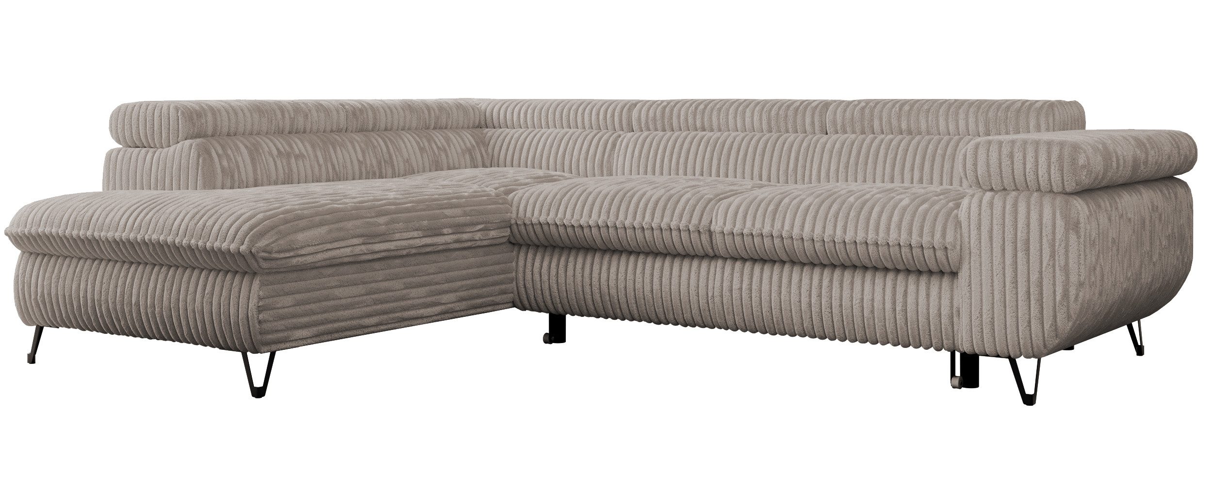 MKS MÖBEL Ecksofa PEDRO L, Set, HR35-Schaum, Metallbeinen, Wellenfedern, L- günstig online kaufen