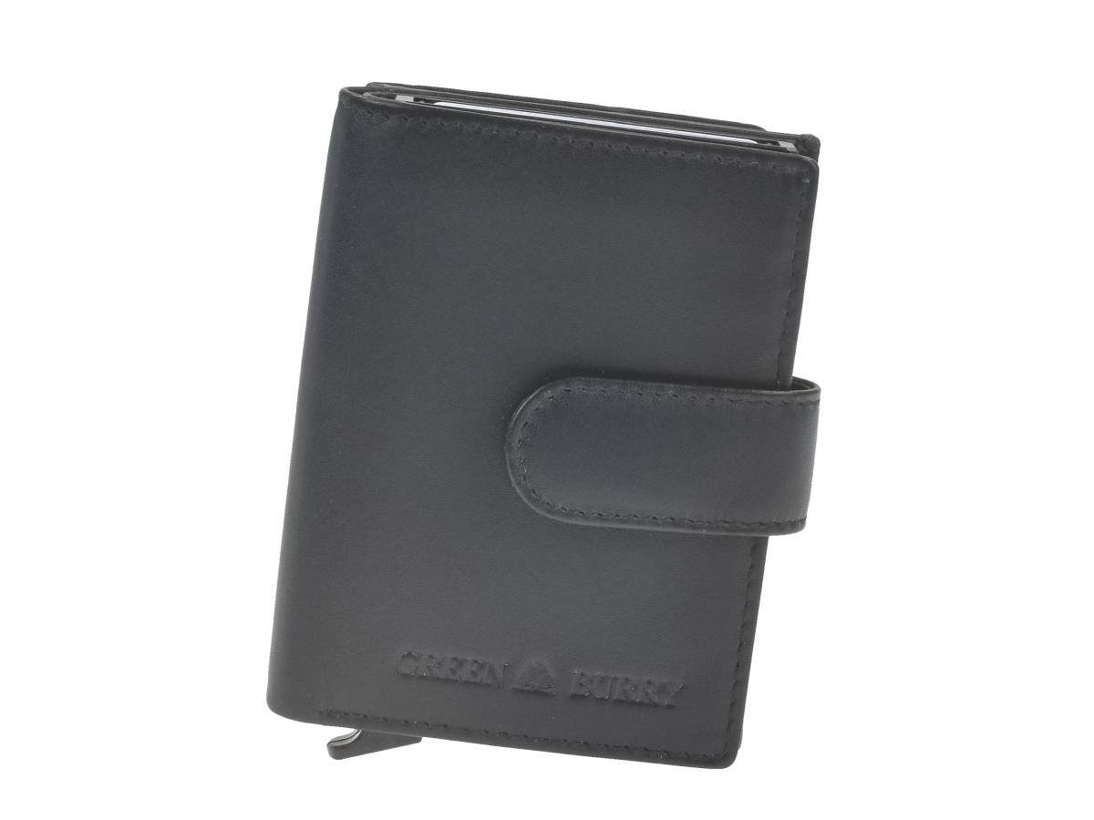 Greenburry Geldbörse "Royal Nappa" Kartenbörse Herren klein 8x10cm, Card-Slider RFID, Lederbörse, Herrenbörse, Kartenetui