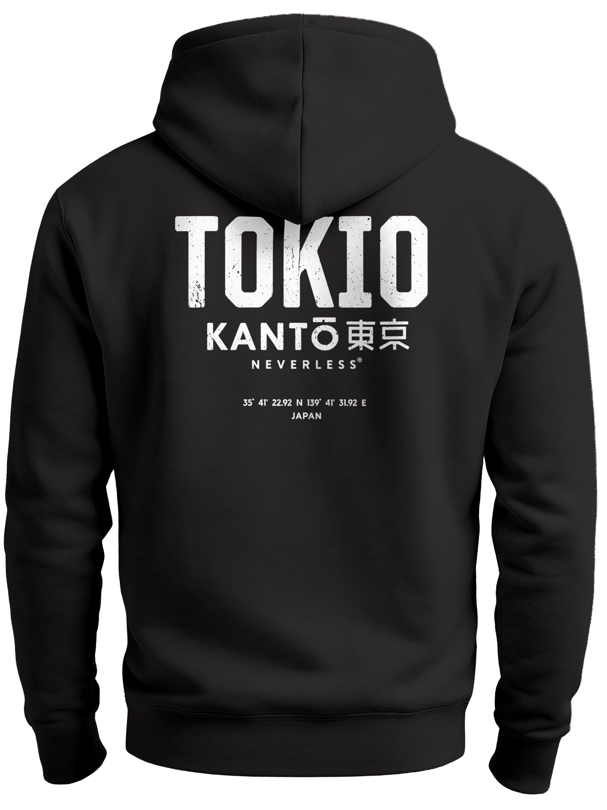 Neverless Hoodie Hoodie Backprint Herren Tokyo günstig online kaufen