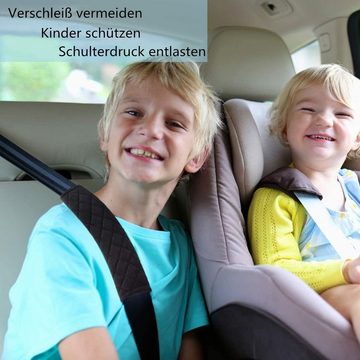 Houhence Gurtpolster Gurtpolster Auto,4 Pack Sicherheitsgurt Schulterpolster, Schwarz, Geeignet für Kindersitze oder Kinderwagen