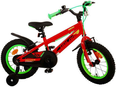 TPFSports Kinderfahrrad Volare Rocky 14 Zoll 2x Handbremse, 1 Gang, (Jungsfahrrad - Jungen Kinderrad - ohne Schaltung - Sicherheitsgriffe), Jungs Fahrrad - Kinder Fahrrad 14 Zoll mit Stützräder - Rot